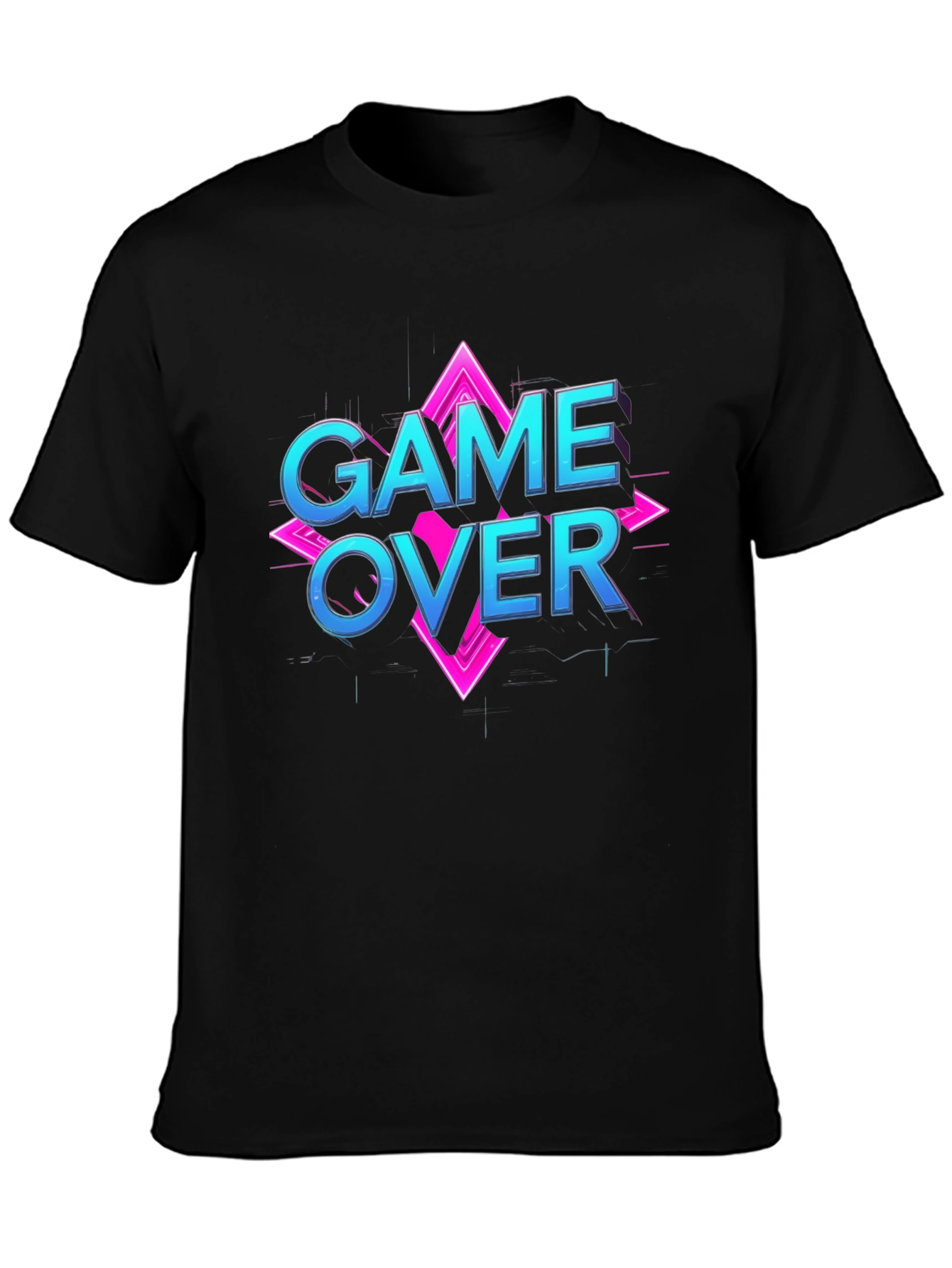 Game Over Black T-Shirt - Gamer Style