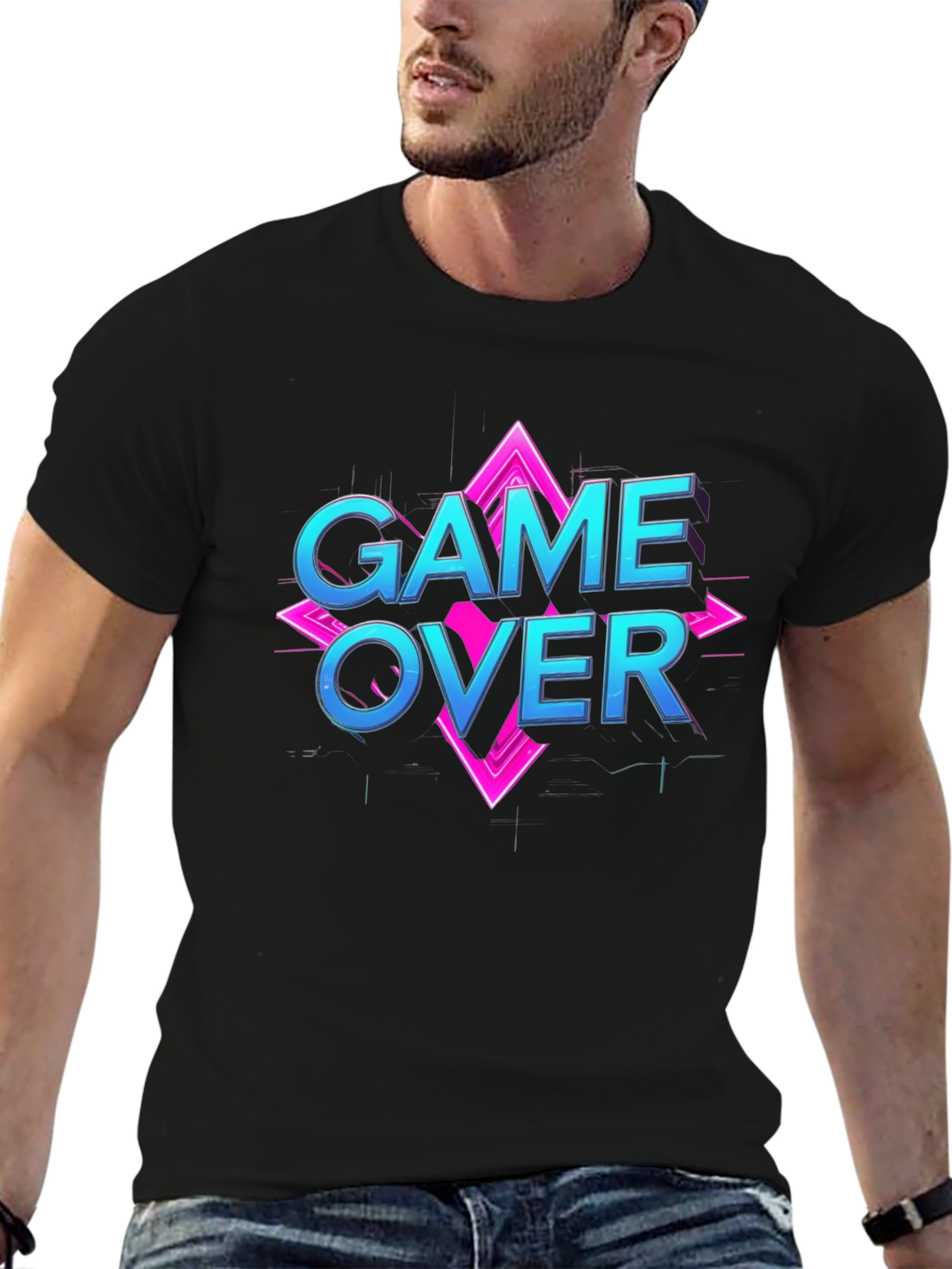Game Over Black T-Shirt - Gamer Style