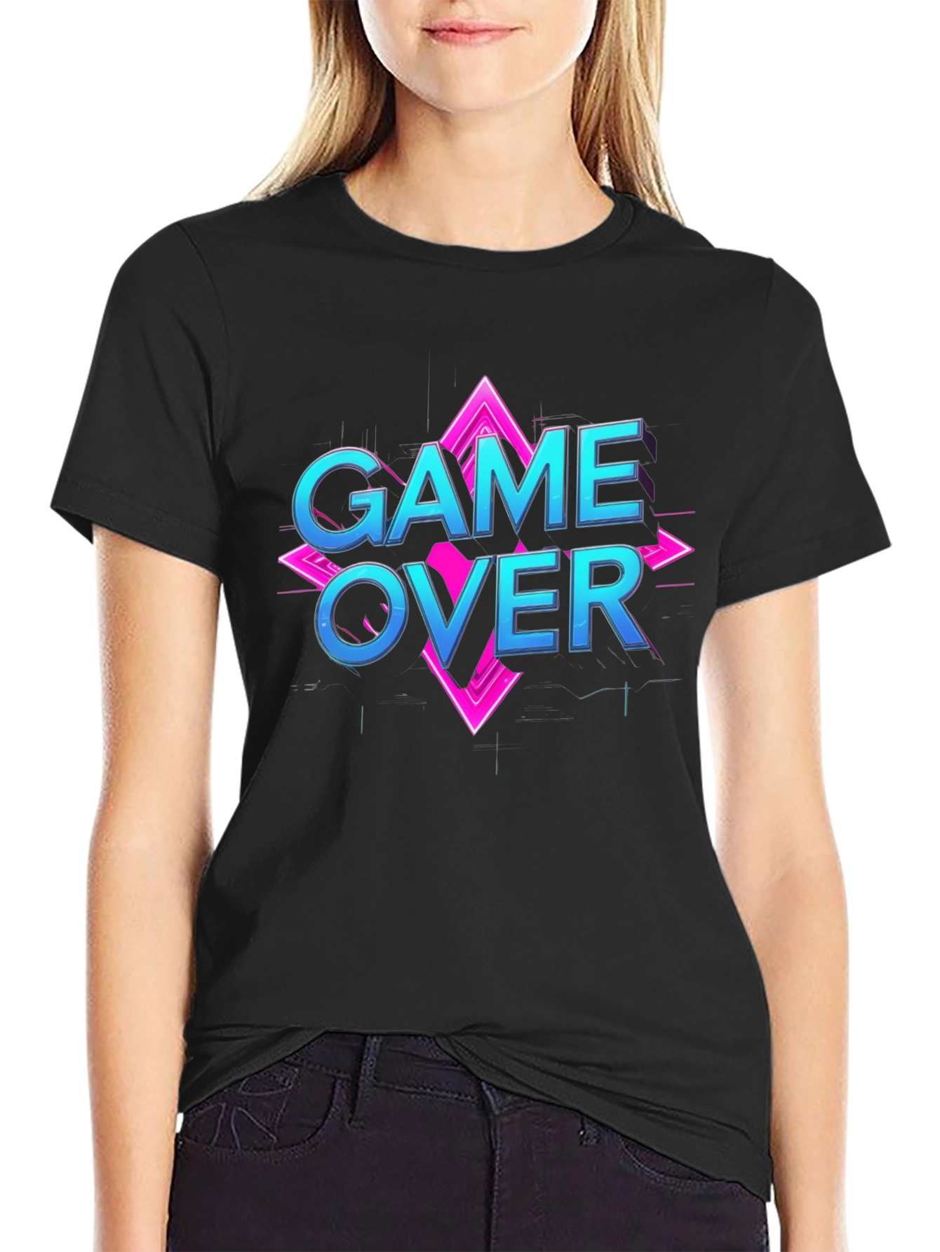 Game Over Black T-Shirt - Gamer Style