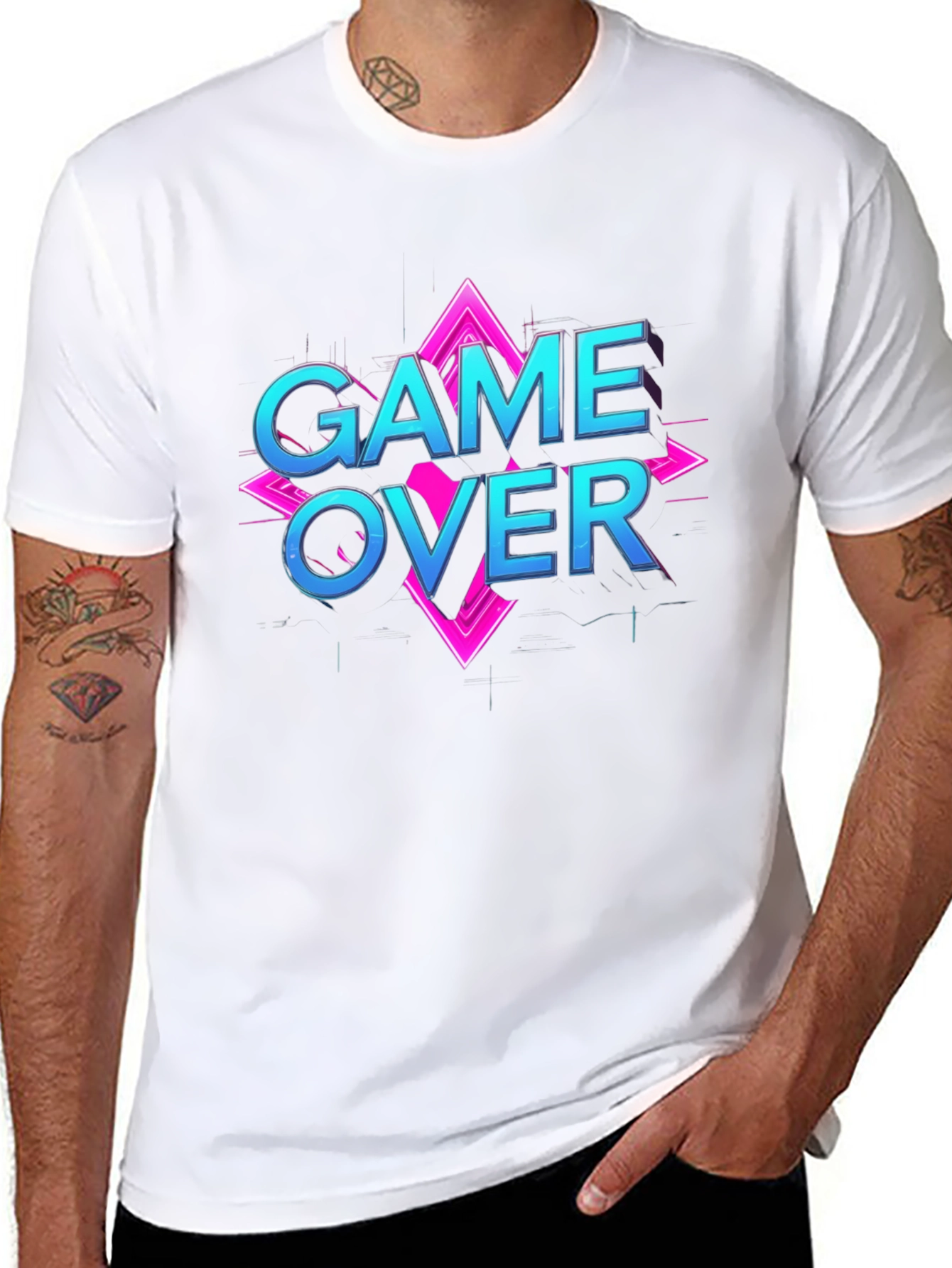 Game Over Black T-Shirt - Gamer Style