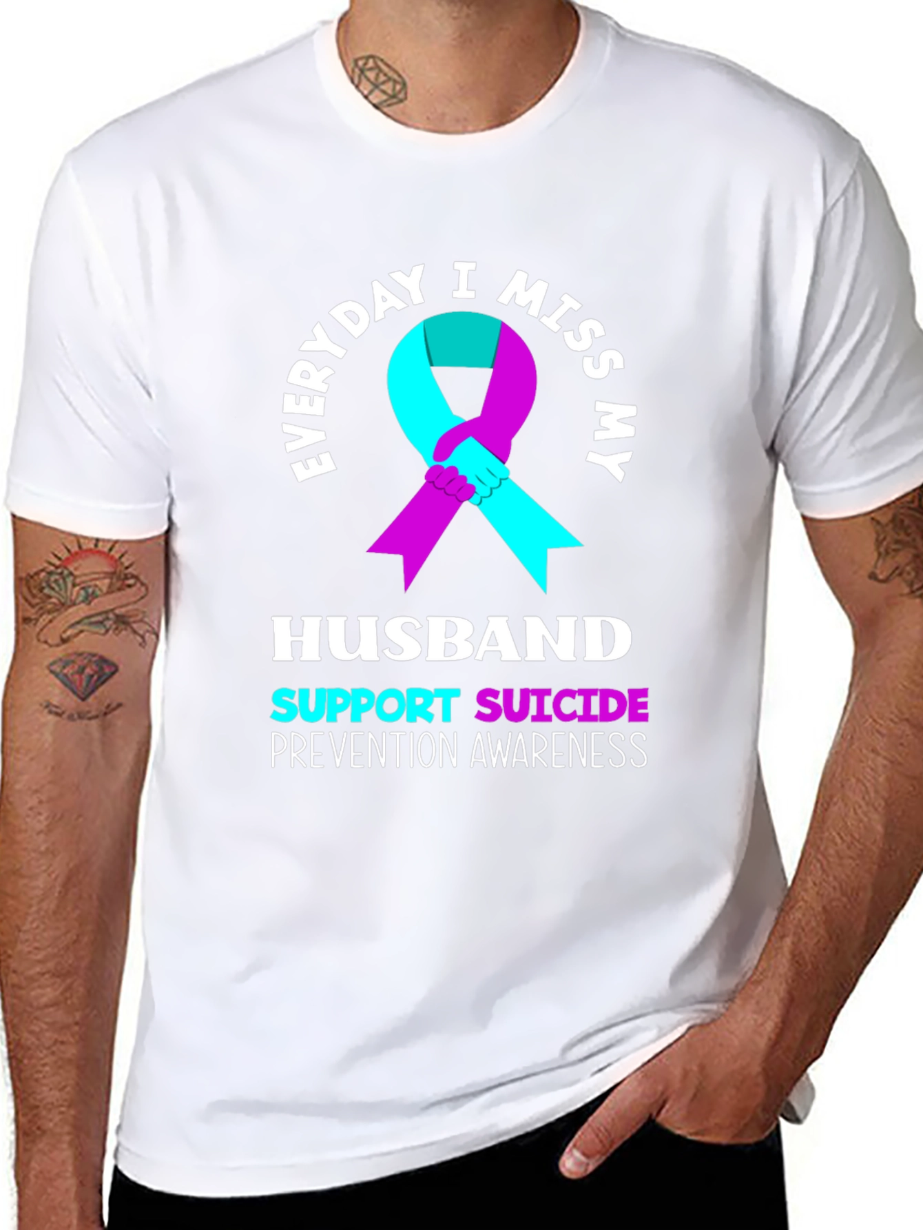 Everyday I Miss My Husband Suicide Prevention Awareness T-Shirt