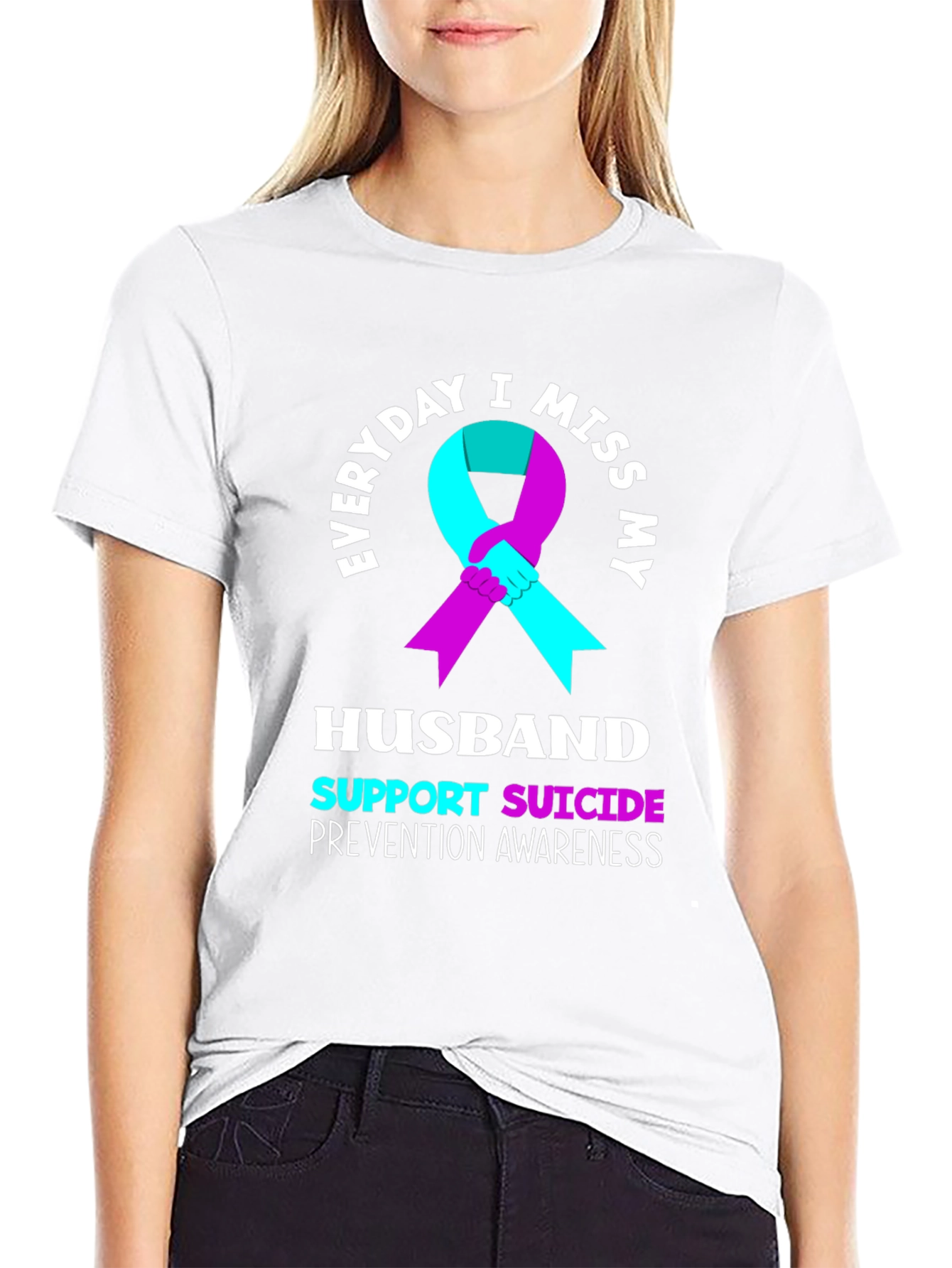 Everyday I Miss My Husband Suicide Prevention Awareness T-Shirt