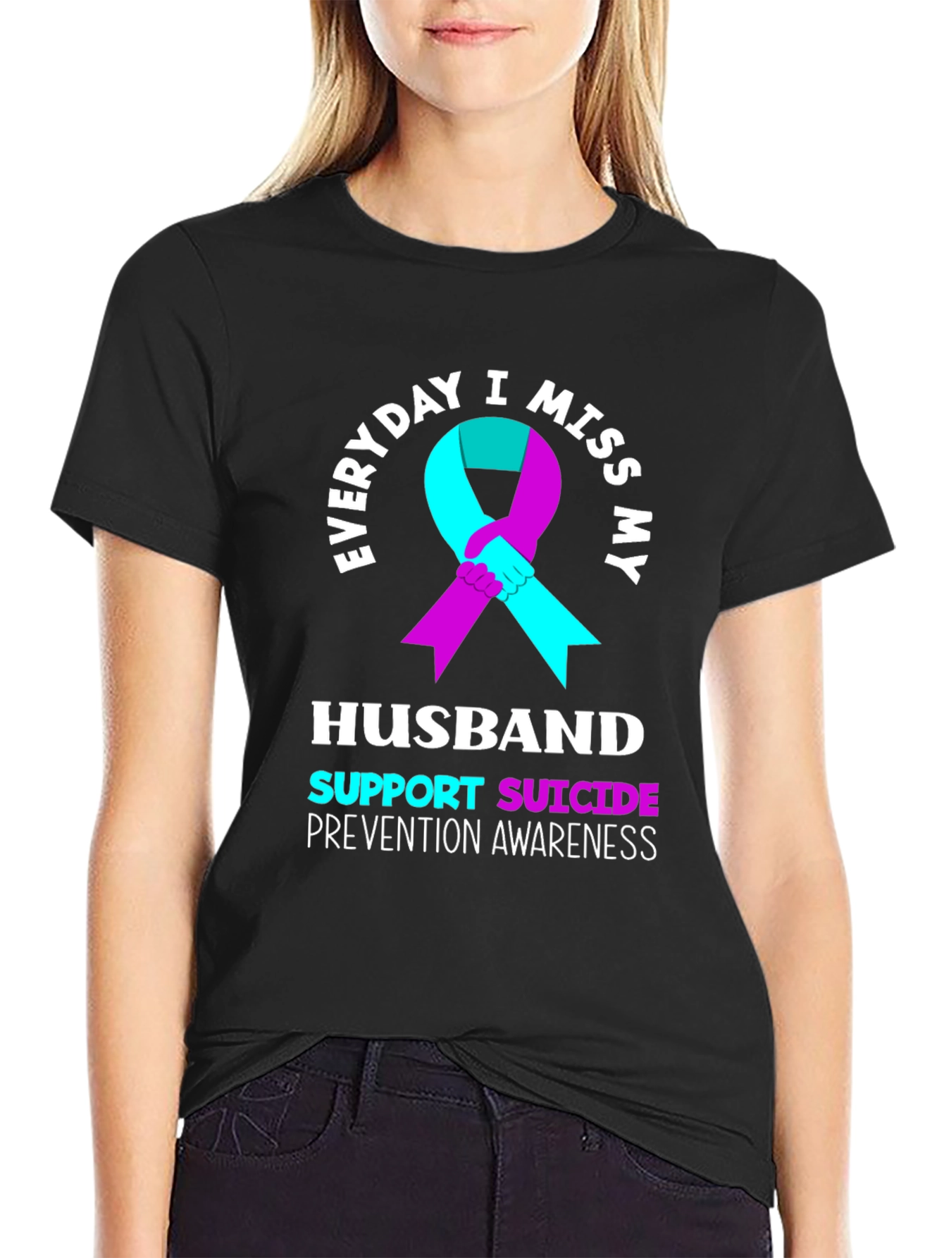 Everyday I Miss My Husband Suicide Prevention Awareness T-Shirt