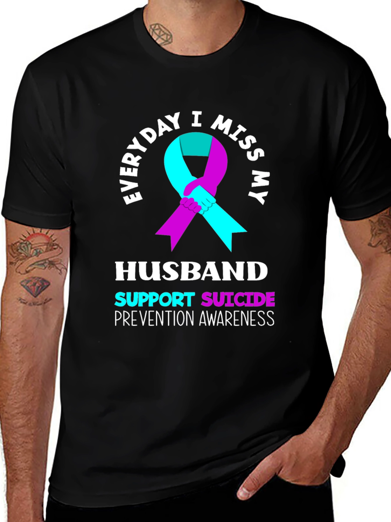 Everyday I Miss My Husband Suicide Prevention Awareness T-Shirt