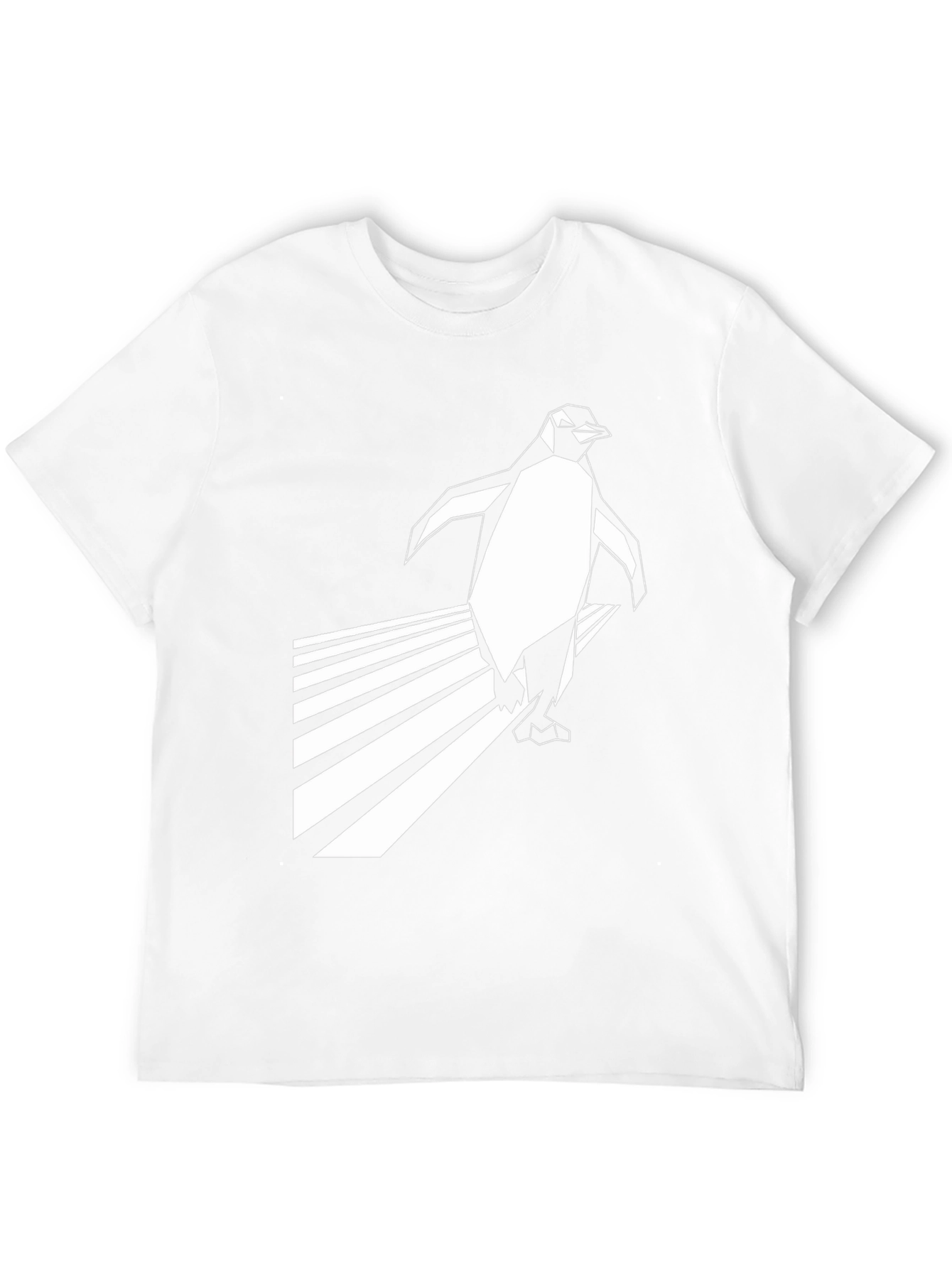 Geometric Penguin Black T-Shirt