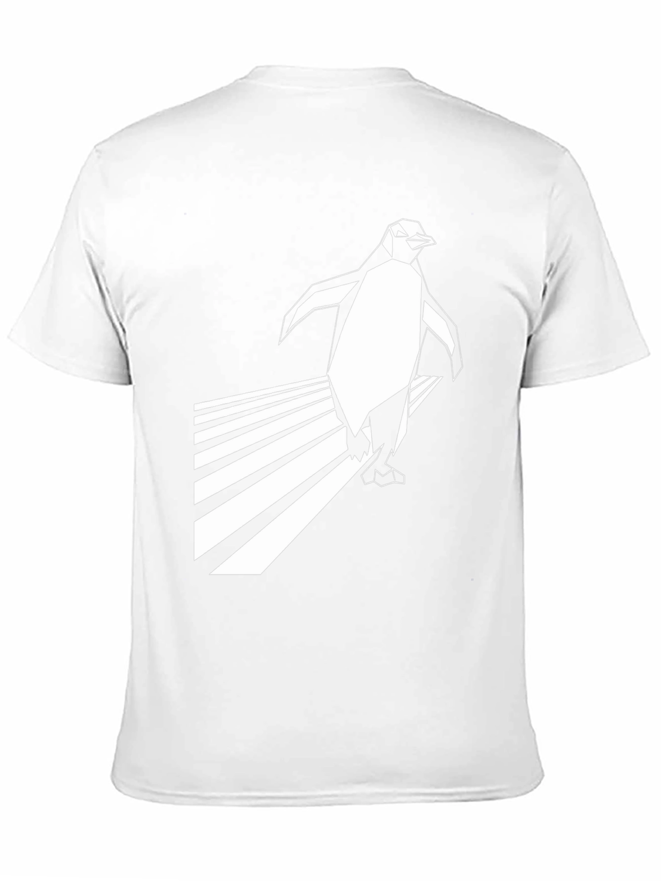 Geometric Penguin Black T-Shirt