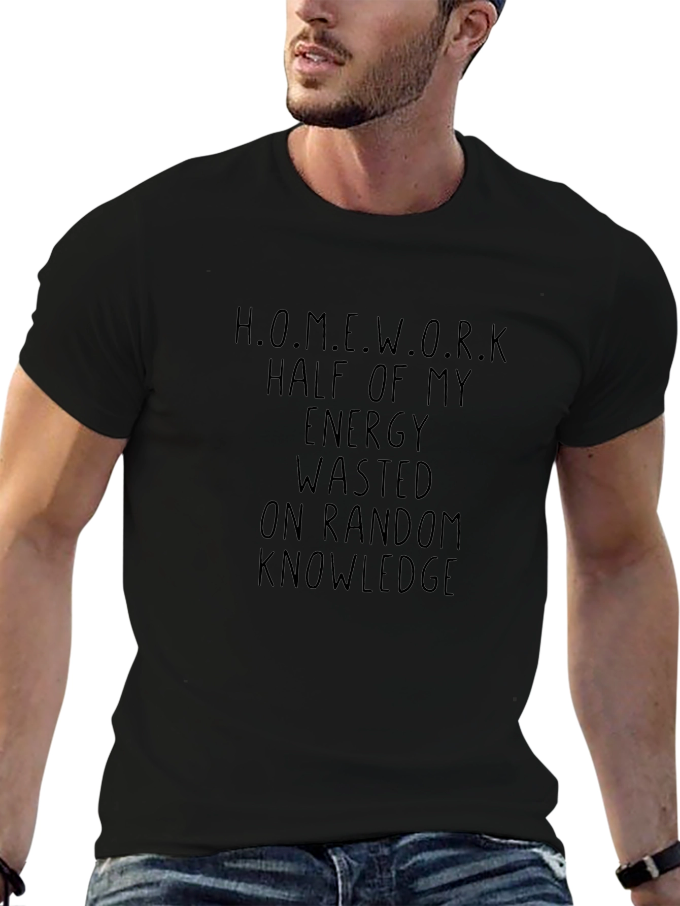 Homework Energy Wasted Random Knowledge T-Shirt