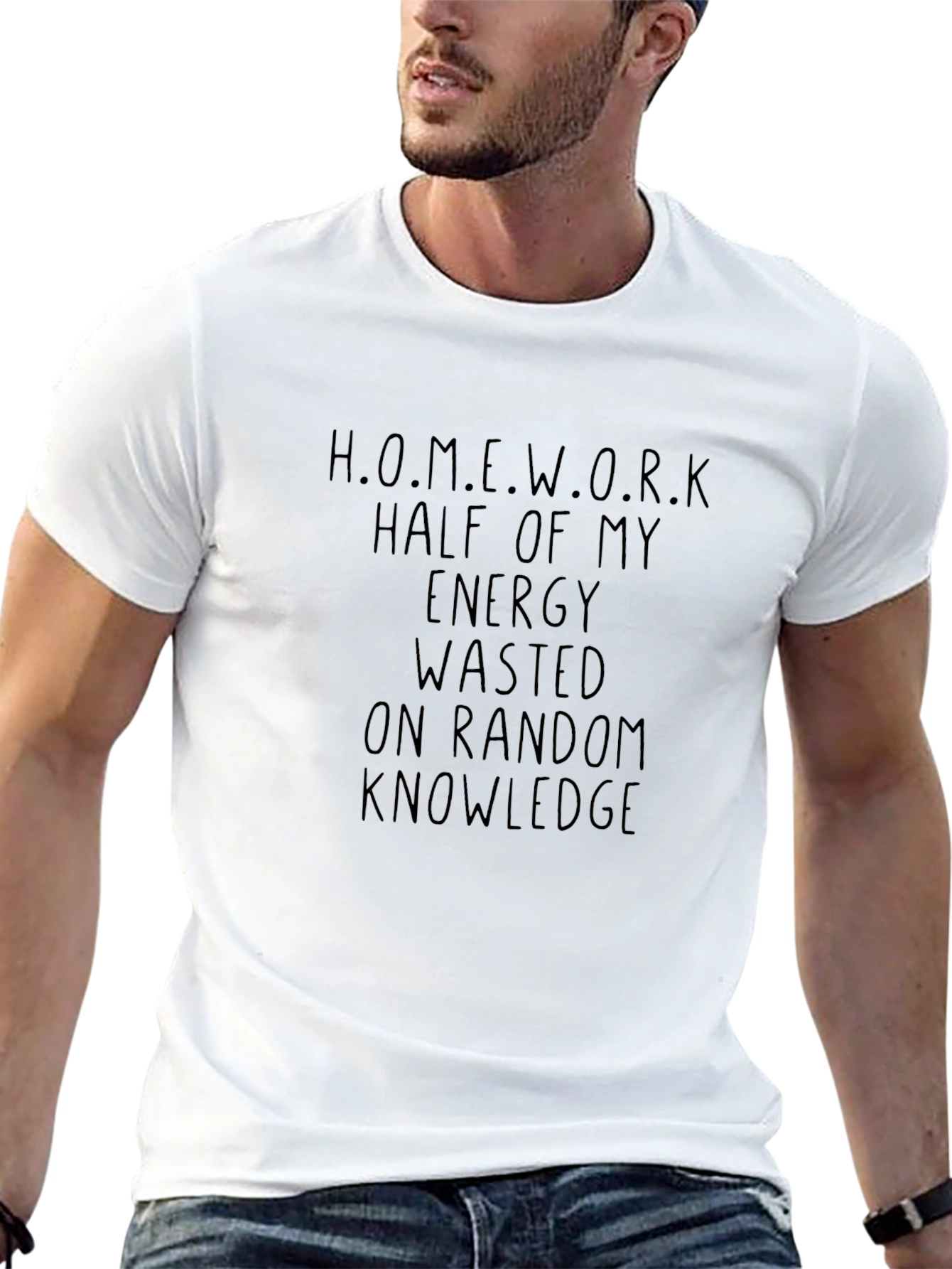 Homework Energy Wasted Random Knowledge T-Shirt