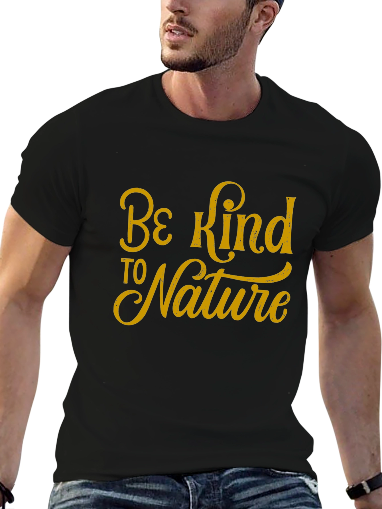 Be Kind to Nature Black Graphic Tee