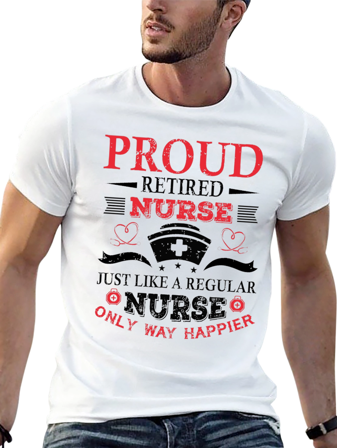 Proud Retired Nurse Graphic Tee