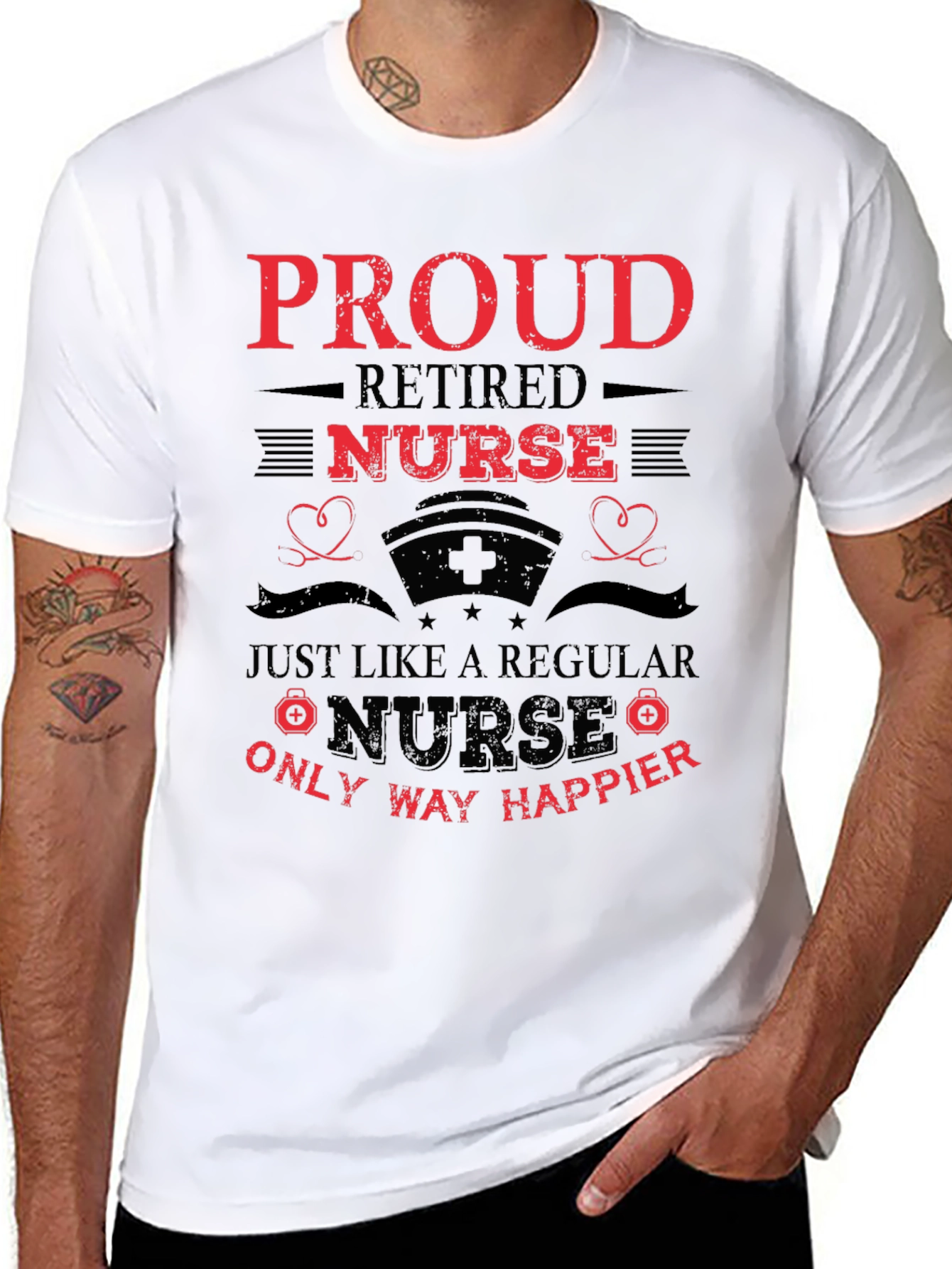 Proud Retired Nurse Graphic Tee