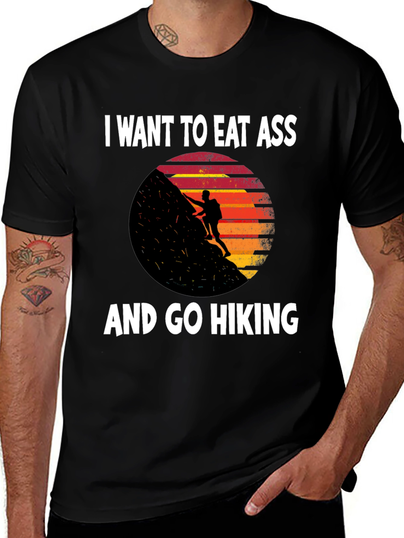 Eat Ass and Go Hiking Graphic T-Shirt