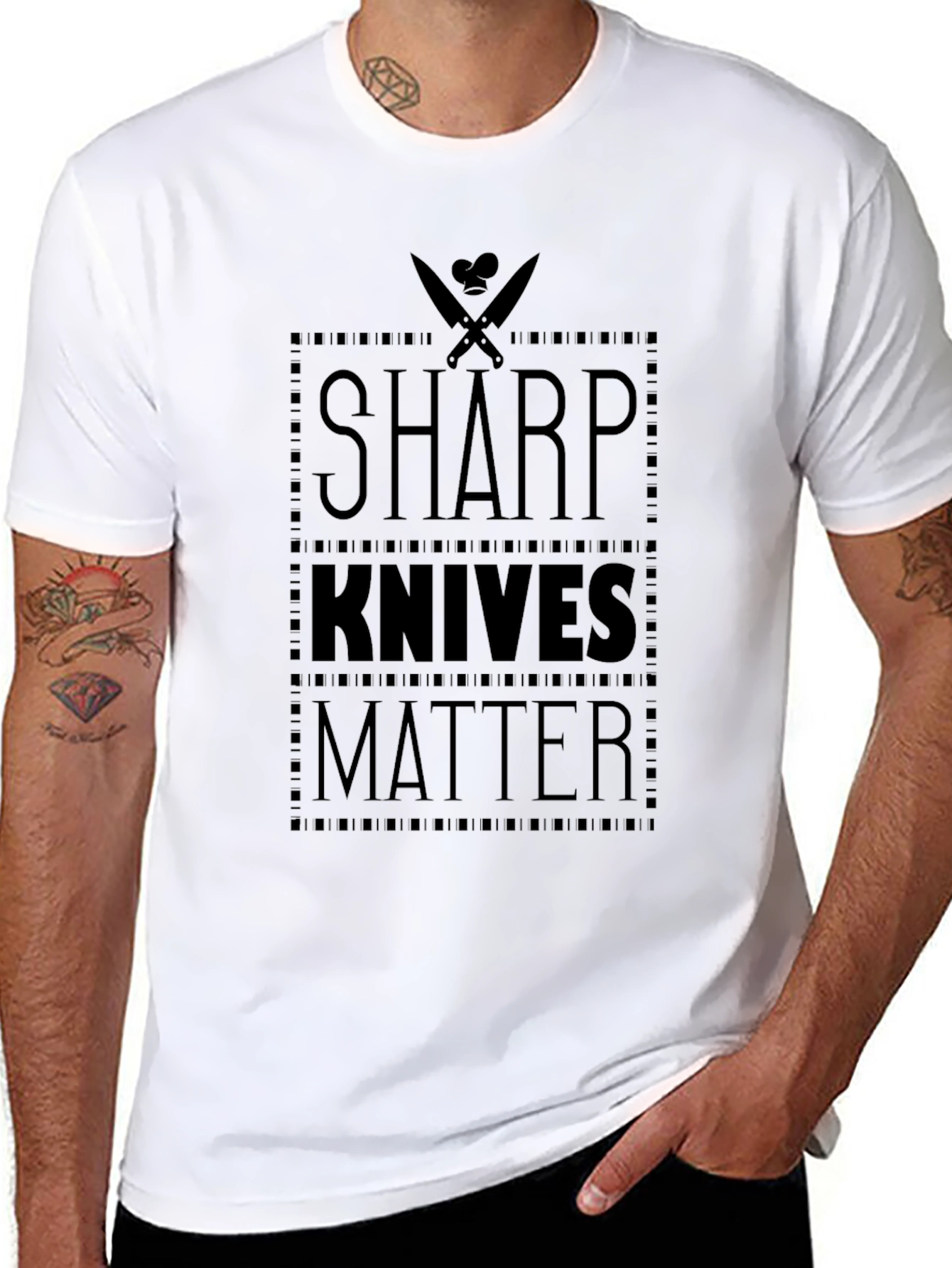 Sharp Knives Matter Graphic Tee - Culinary T-Shirt