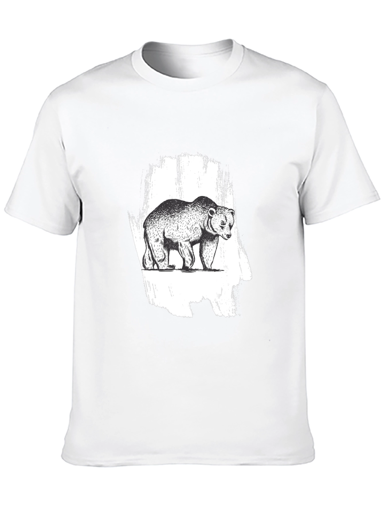 Bear Graphic Black T-Shirt - Nature Inspired Tee