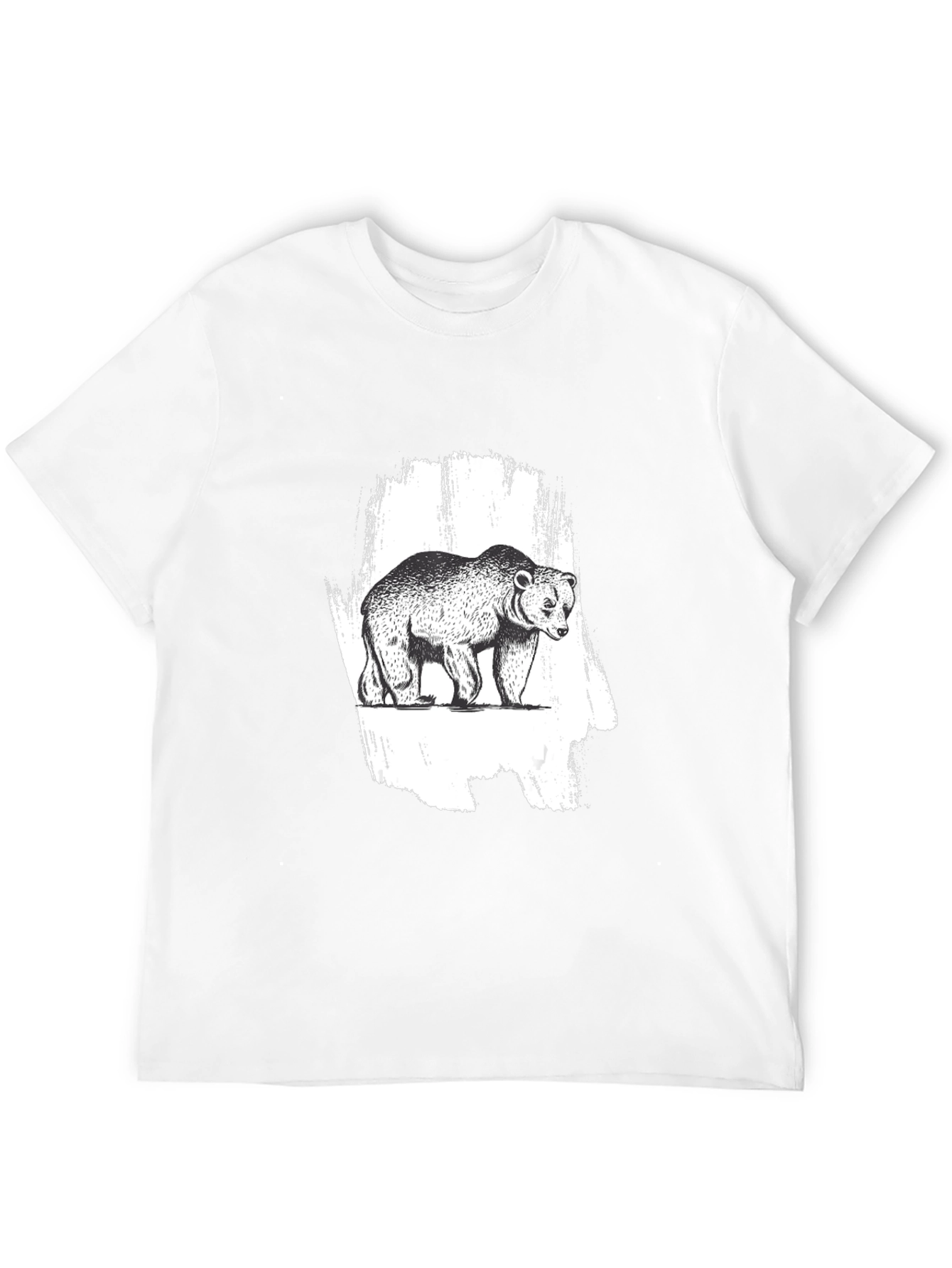 Bear Graphic Black T-Shirt - Nature Inspired Tee