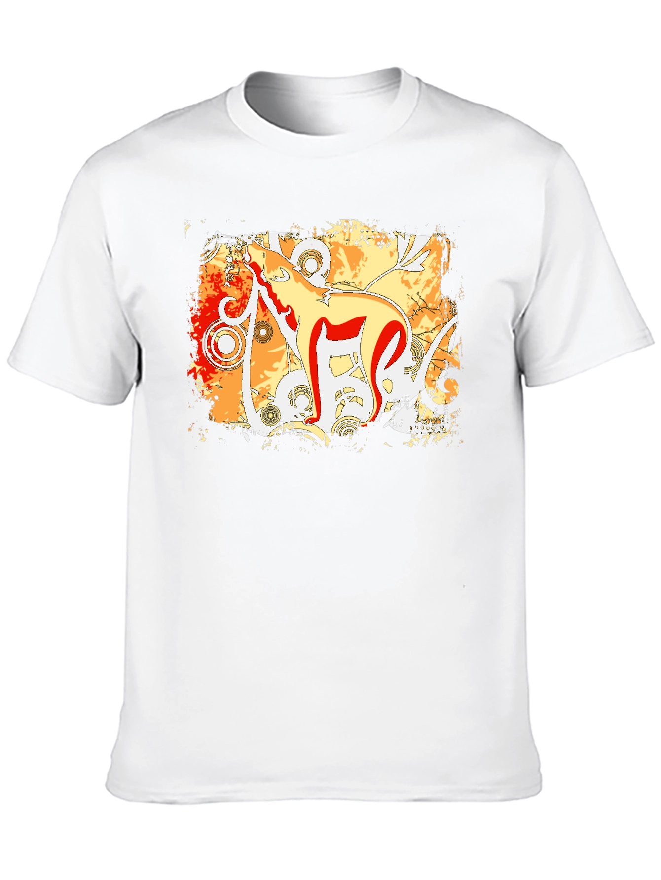 Abstract Wolf Graphic Tee - Modern Style