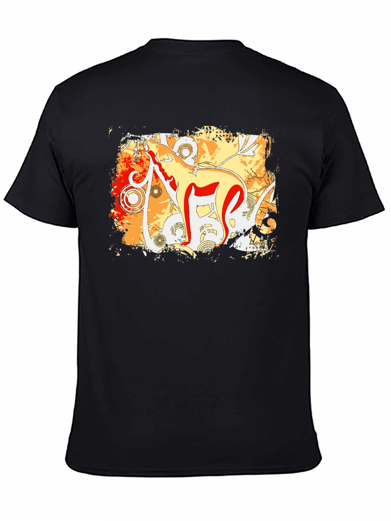Abstract Wolf Graphic Tee - Modern Style