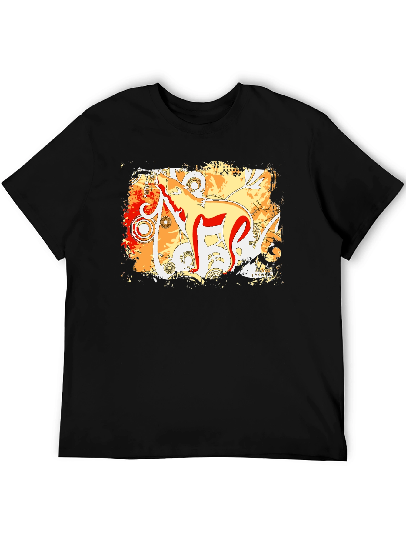 Abstract Wolf Graphic Tee - Modern Style