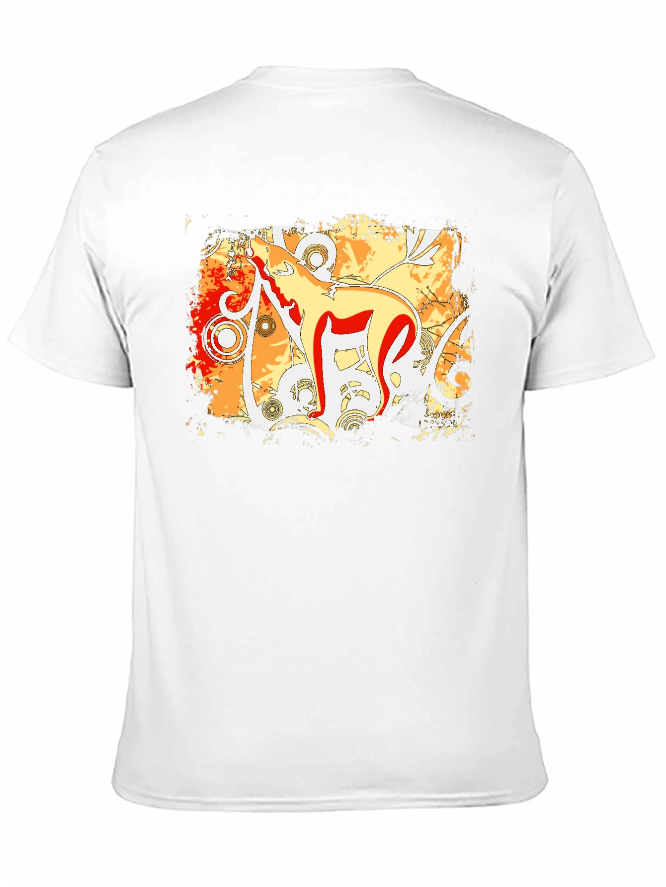 Abstract Wolf Graphic Tee - Modern Style