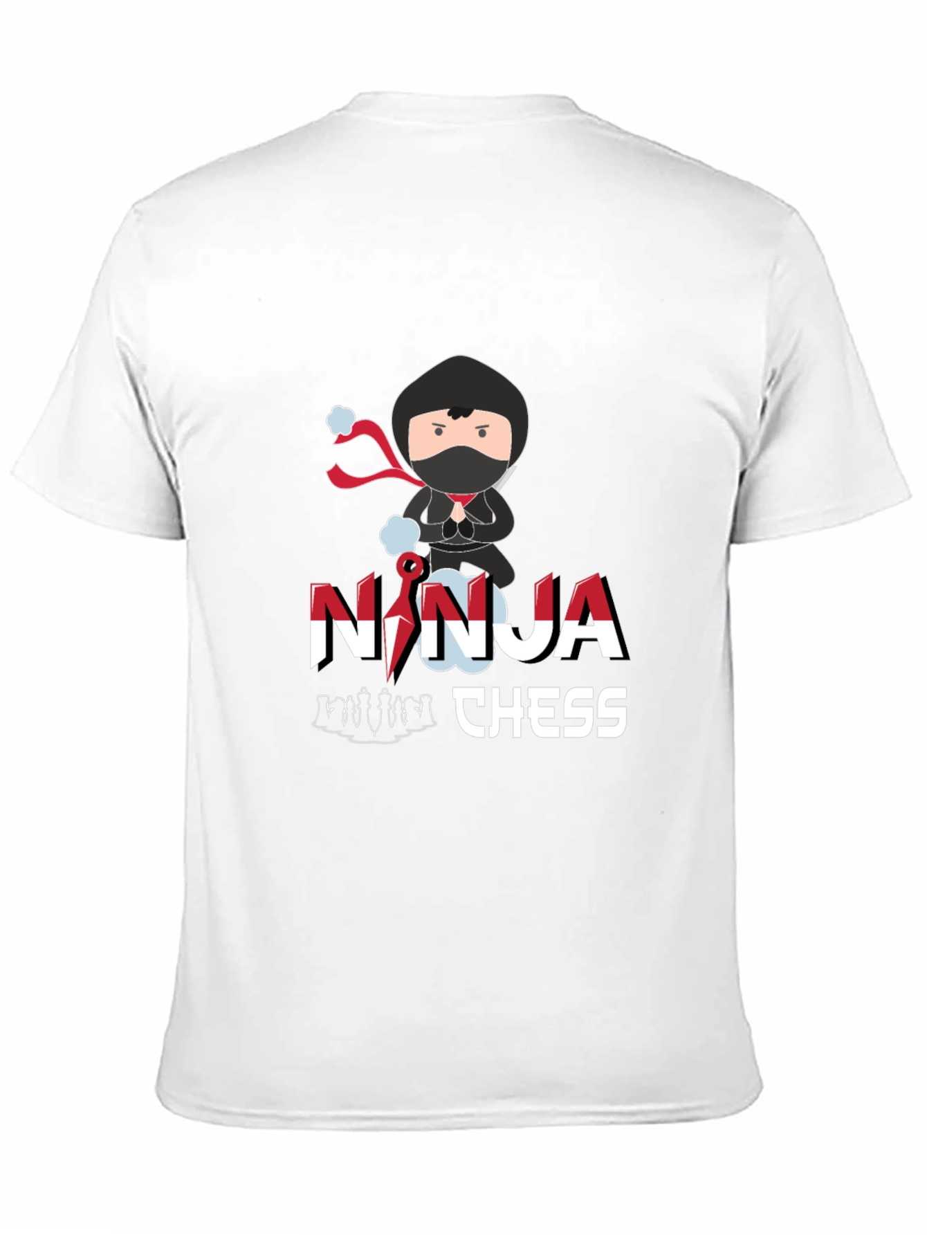 Ninja Chess Graphic T-Shirt - Black Cotton Tee