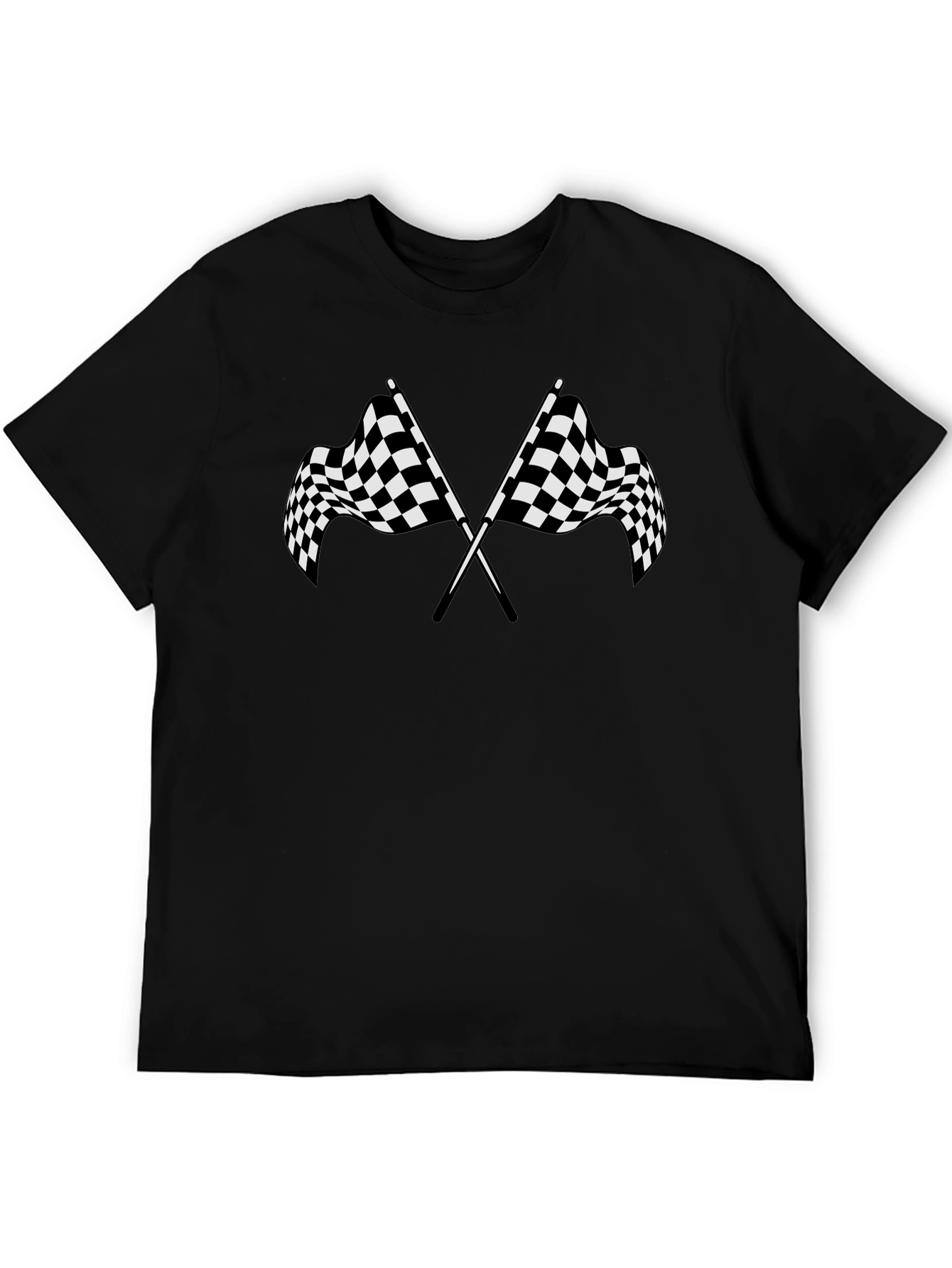 Checkered Flag Graphic Tee - Racing Fan T-Shirt