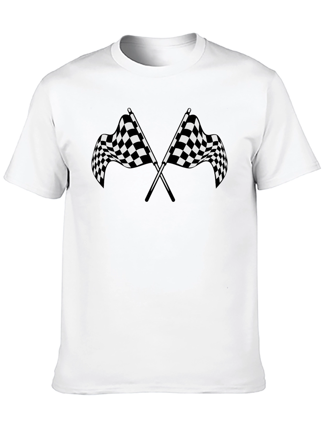 Checkered Flag Graphic Tee - Racing Fan T-Shirt