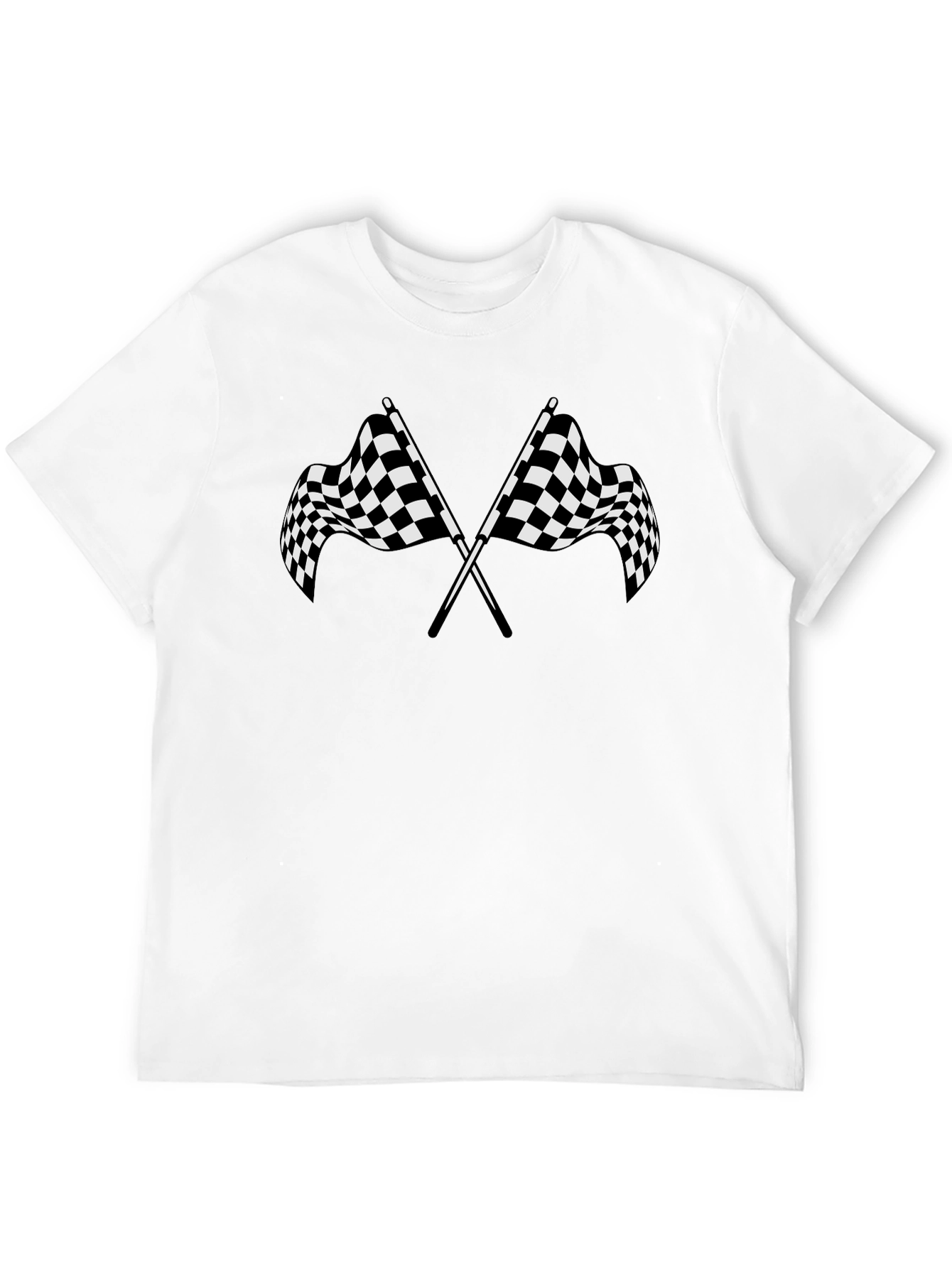 Checkered Flag Graphic Tee - Racing Fan T-Shirt