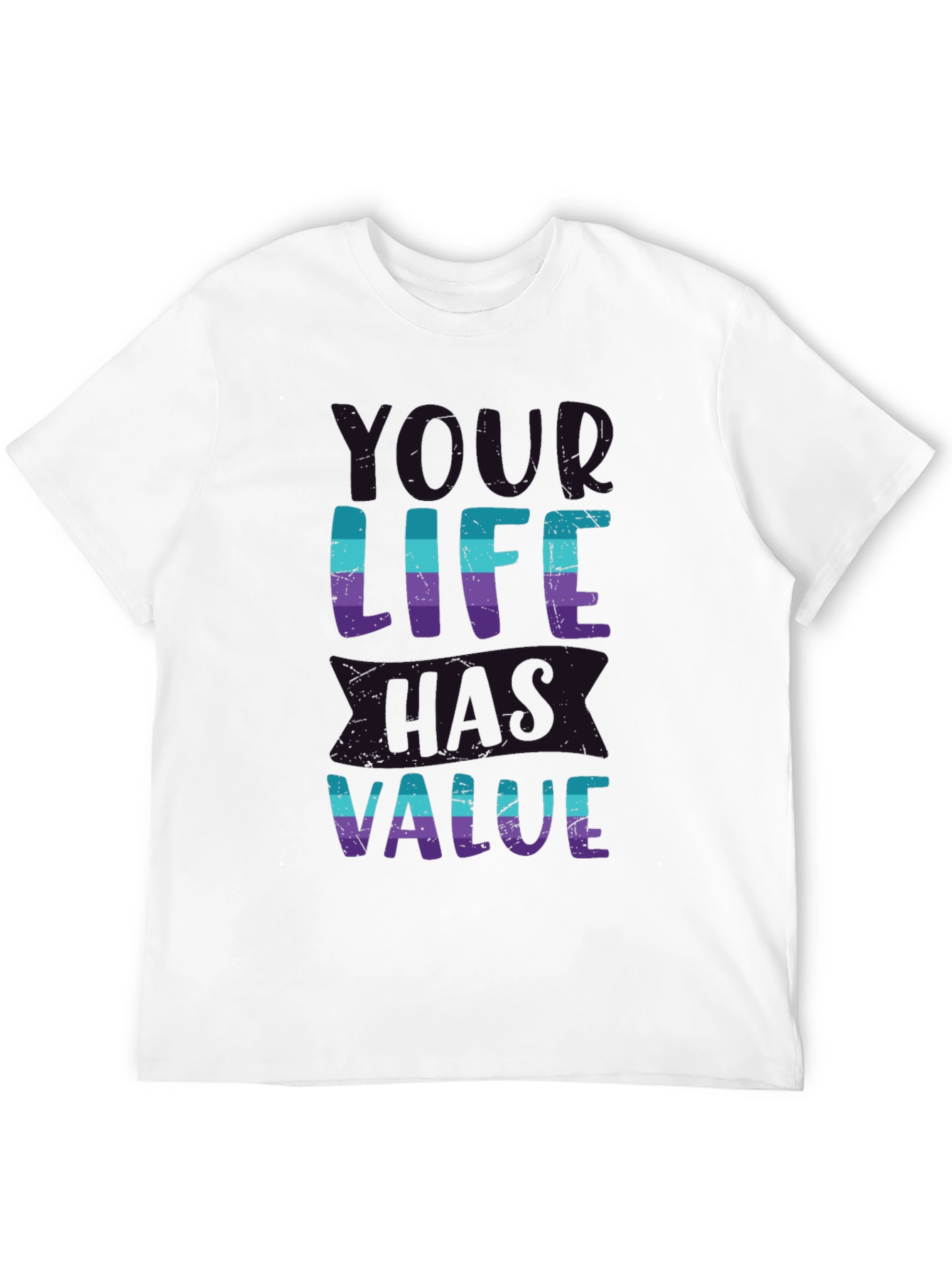 Value Your Life Graphic Tee - Soft Cotton Blend