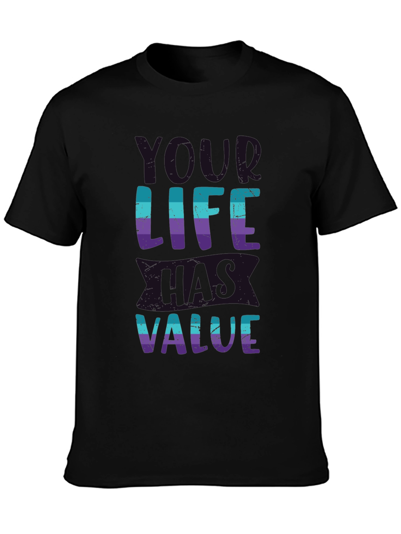 Value Your Life Graphic Tee - Soft Cotton Blend