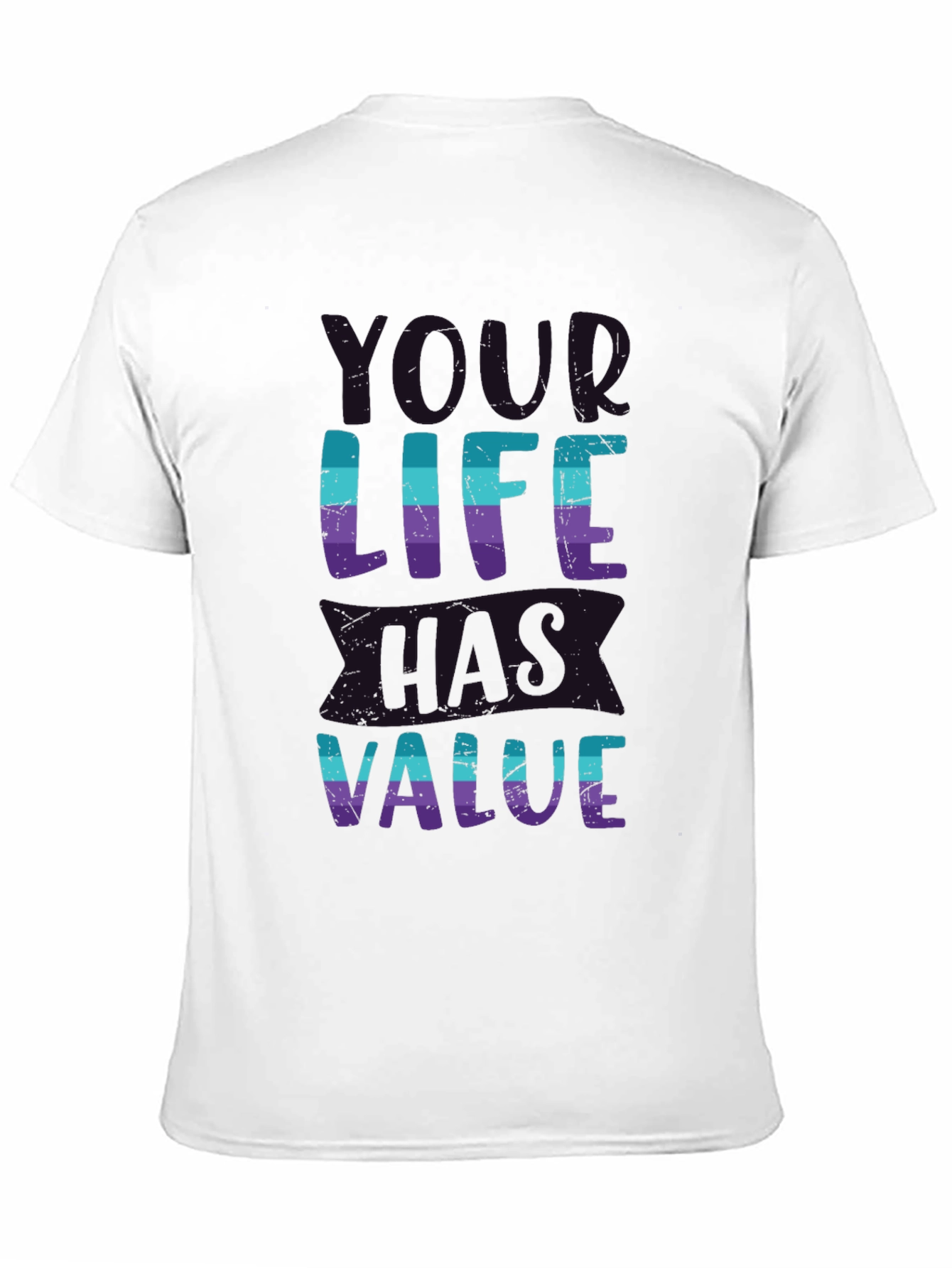 Value Your Life Graphic Tee - Soft Cotton Blend