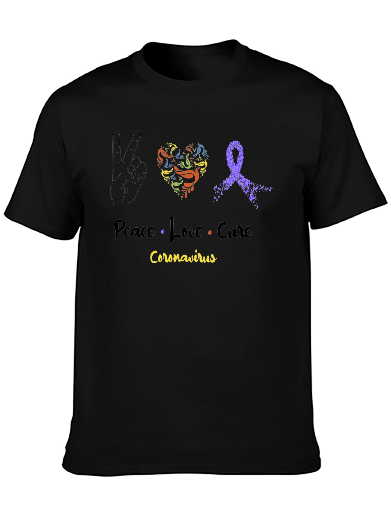Peace Love Cure Coronavirus T-Shirt