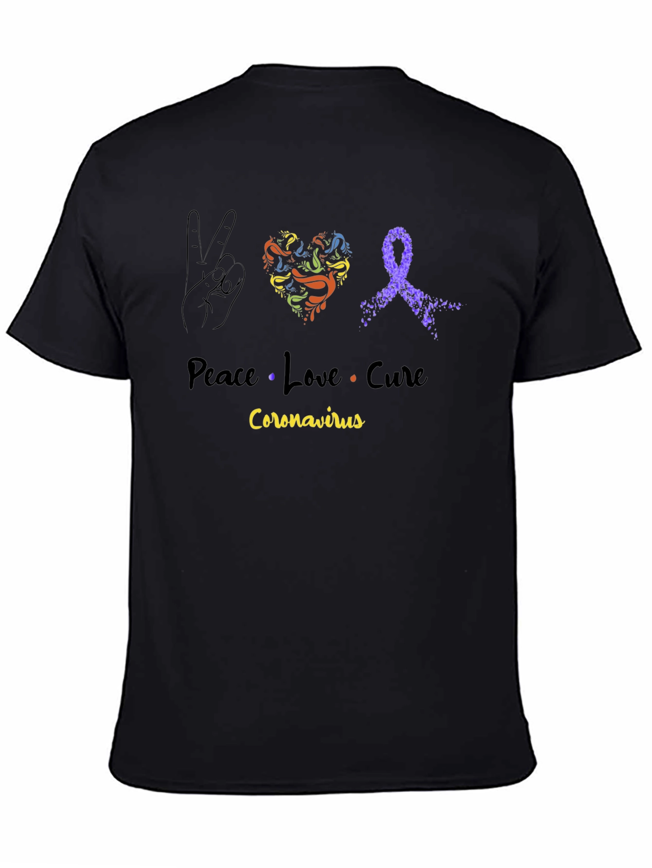 Peace Love Cure Coronavirus T-Shirt
