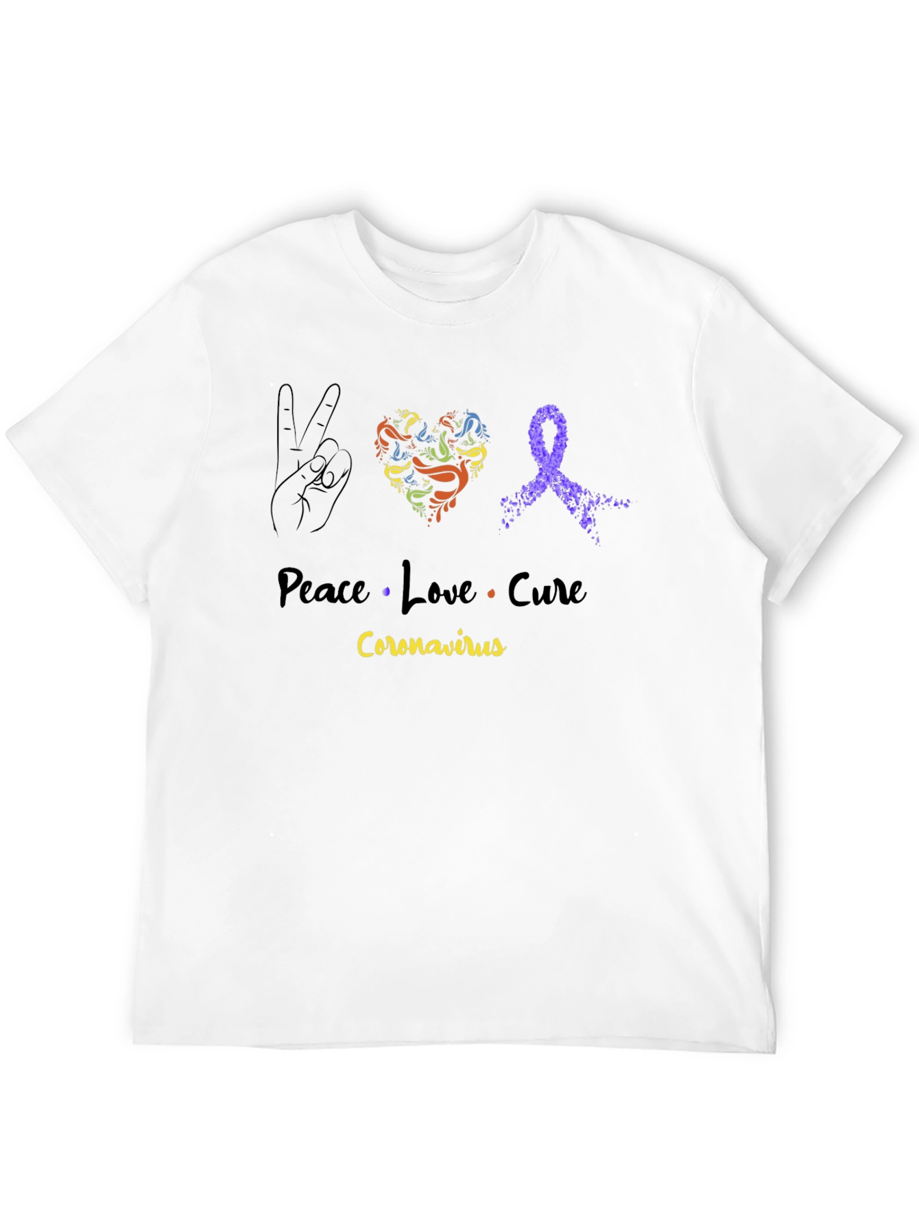 Peace Love Cure Coronavirus T-Shirt