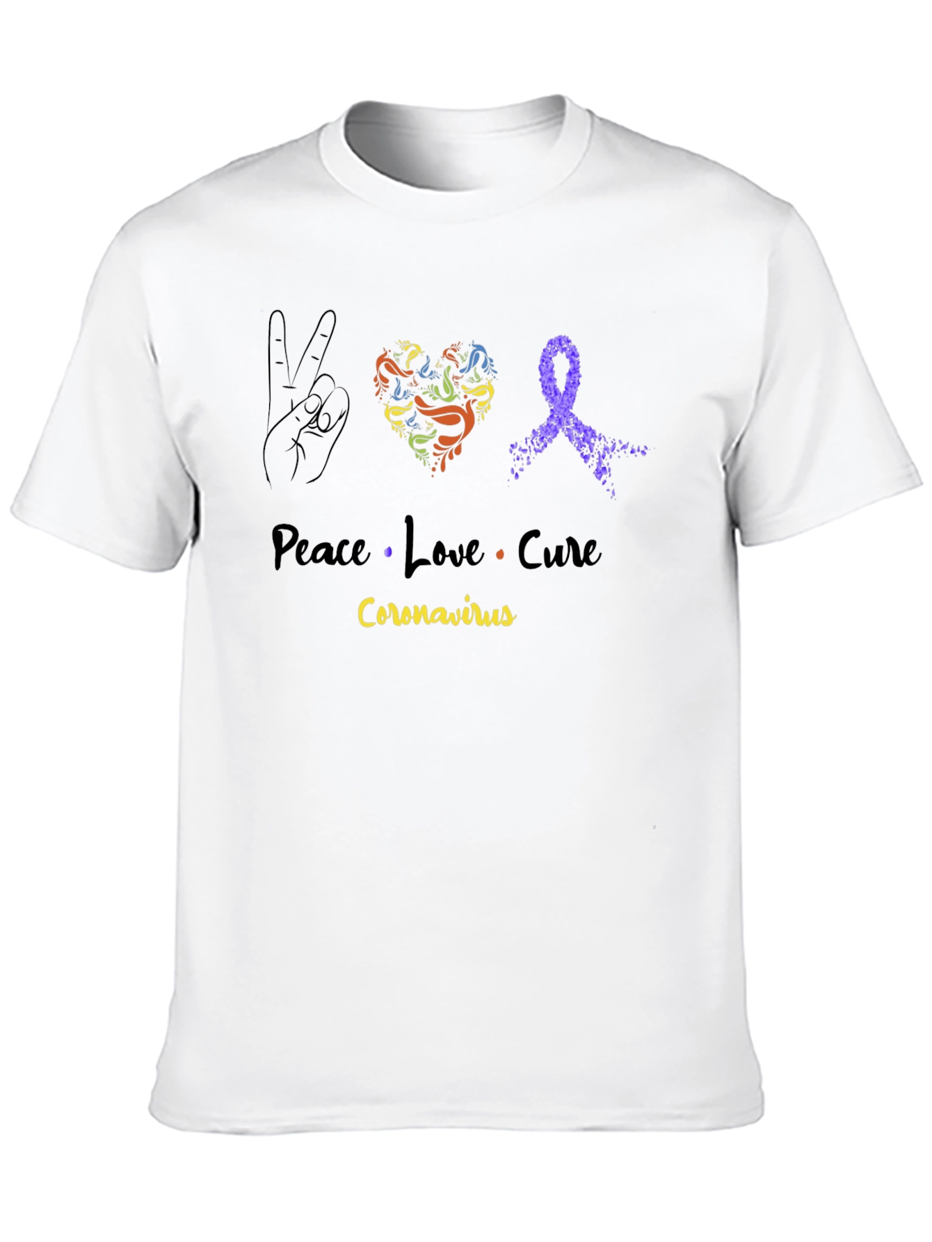 Peace Love Cure Coronavirus T-Shirt