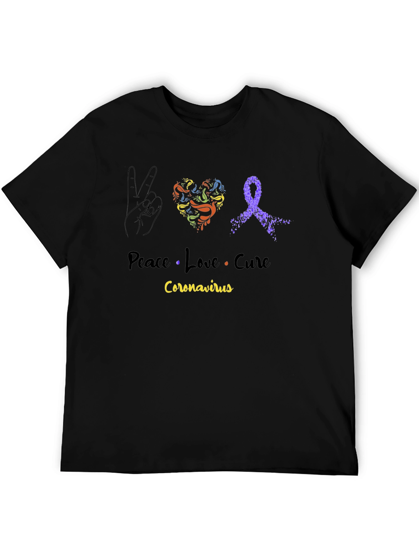 Peace Love Cure Coronavirus T-Shirt