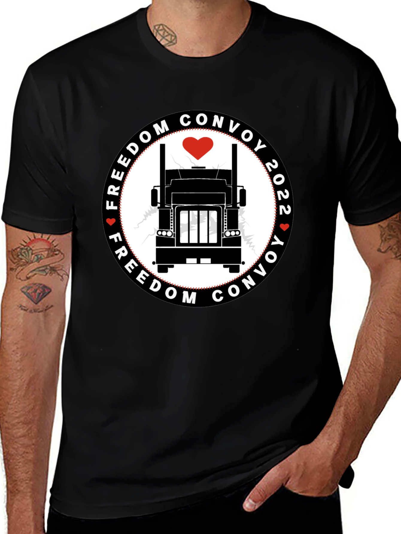 Freedom Convoy 2022 Black T-Shirt
