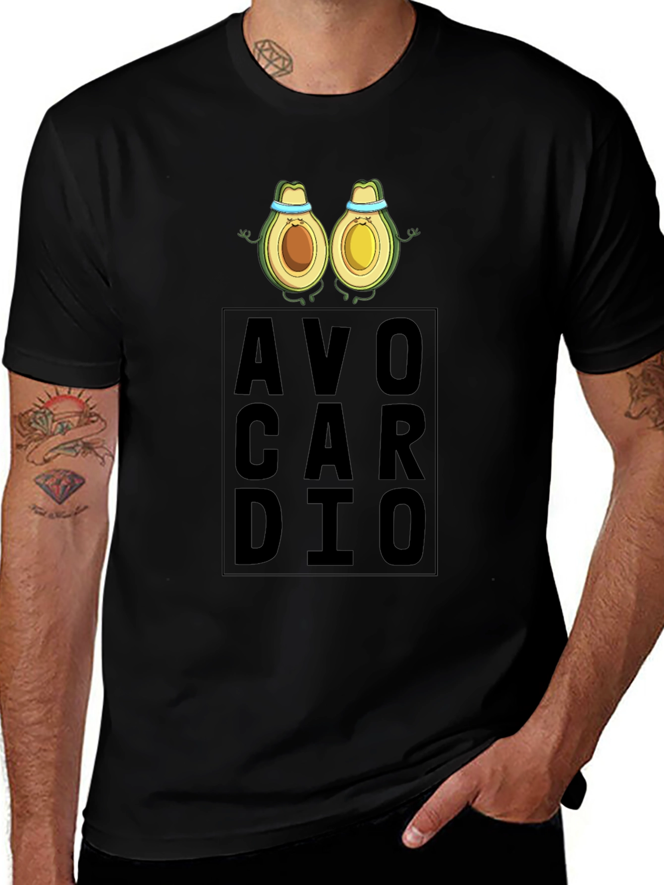 AvoCardio Mens Black T-Shirt