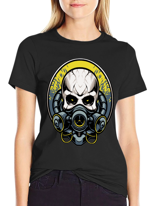 Skull Gas Mask Graphic T-Shirt - Unique Design