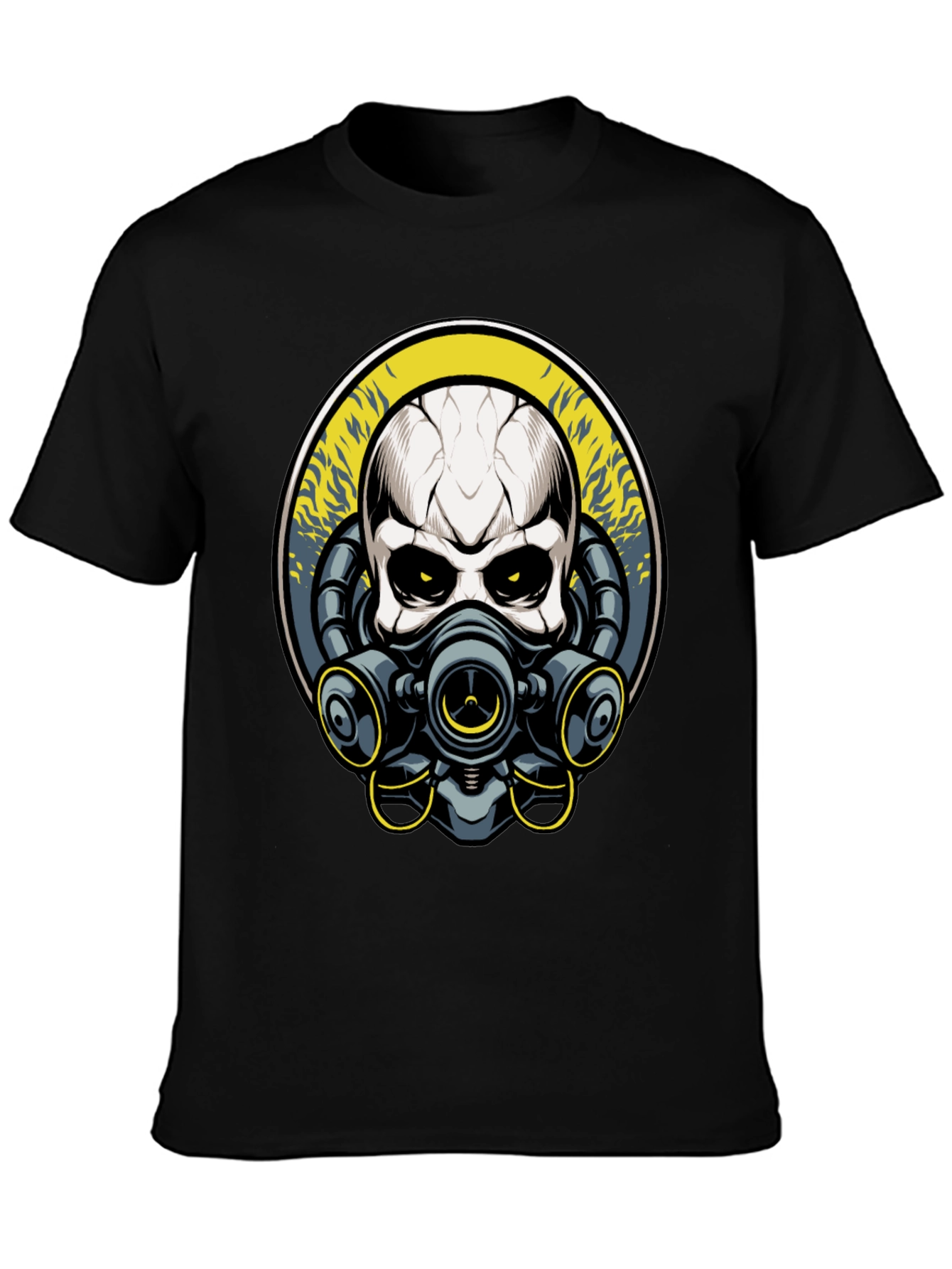 Skull Gas Mask Graphic T-Shirt - Unique Design