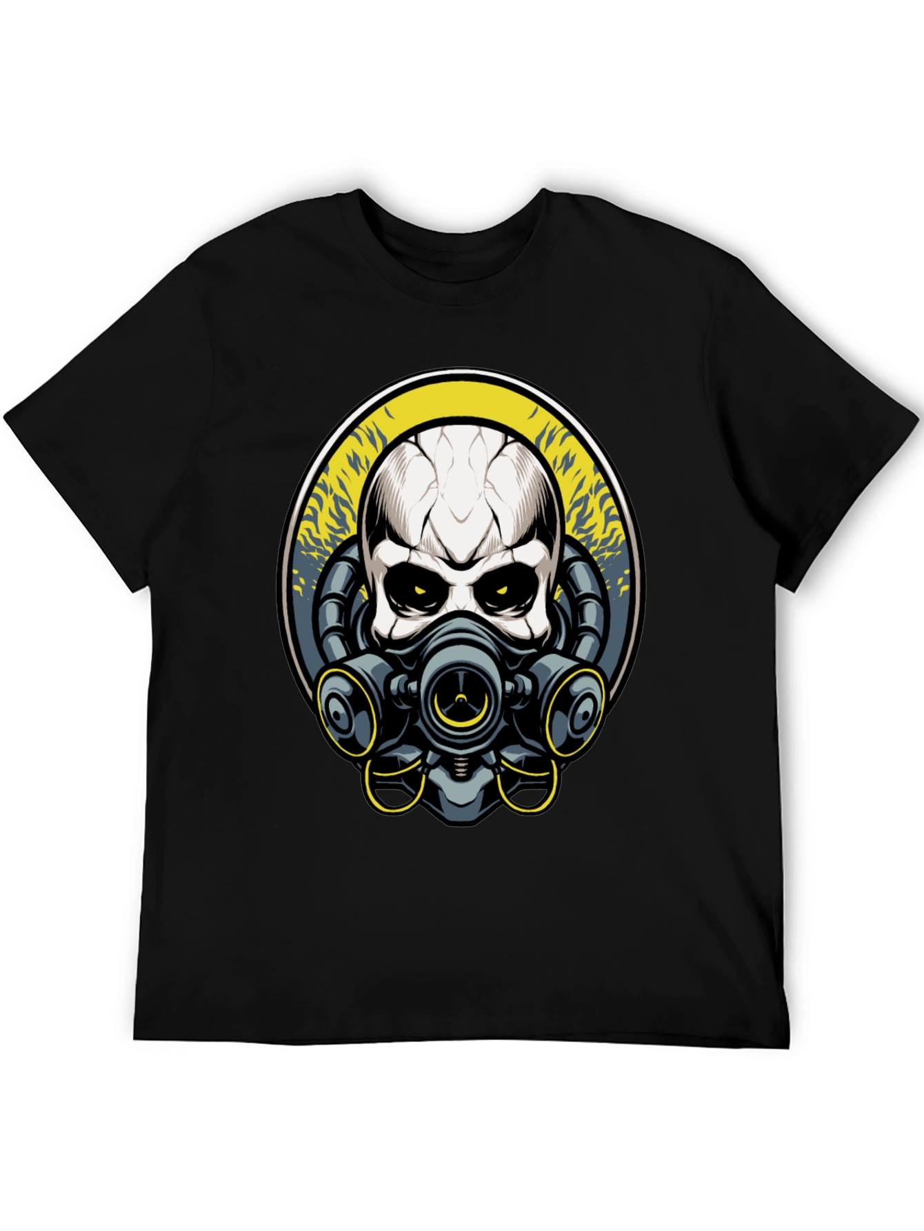 Skull Gas Mask Graphic T-Shirt - Unique Design