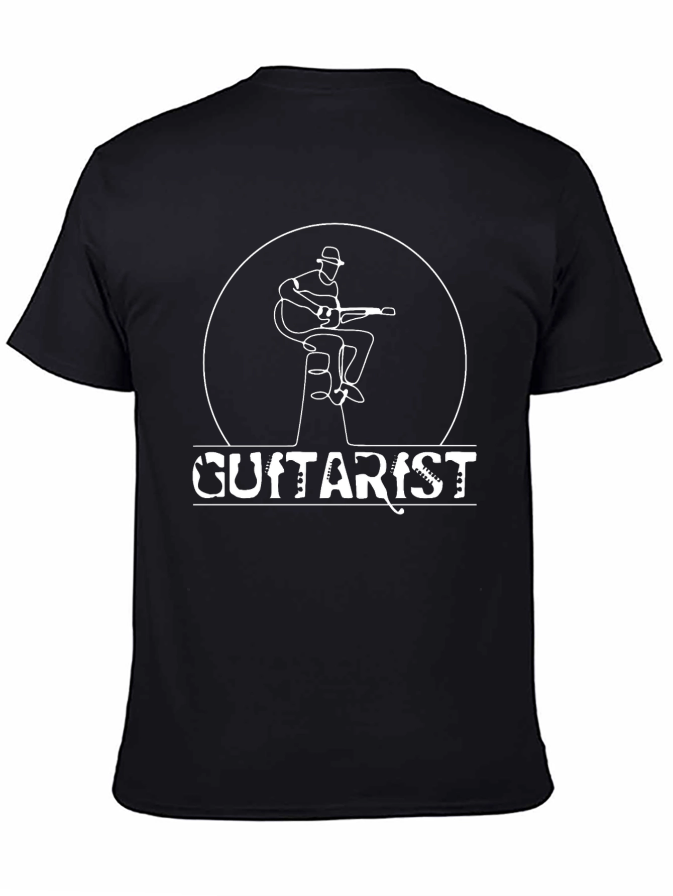 Guitarist Graphic Tee - Music Lovers Black T-Shirt