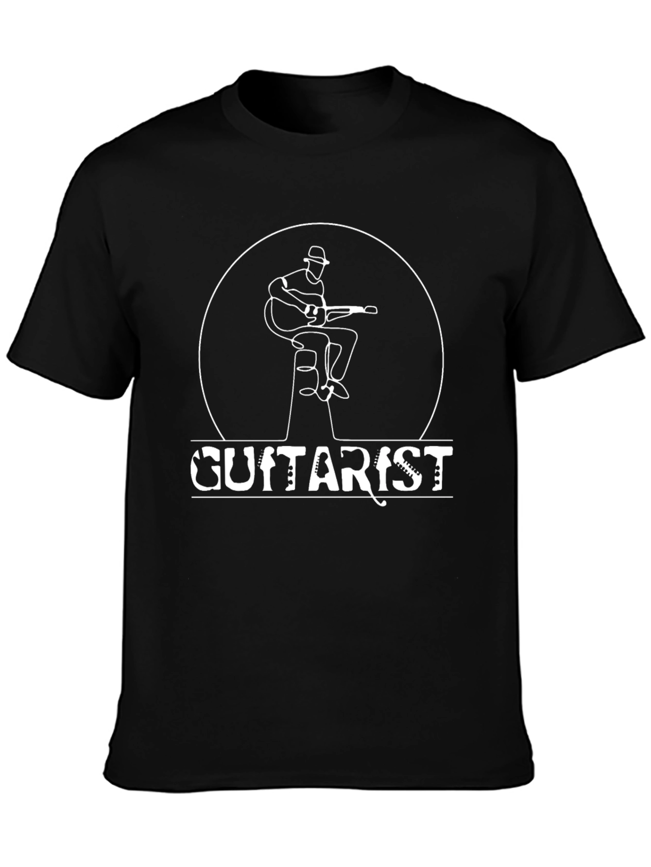 Guitarist Graphic Tee - Music Lovers Black T-Shirt