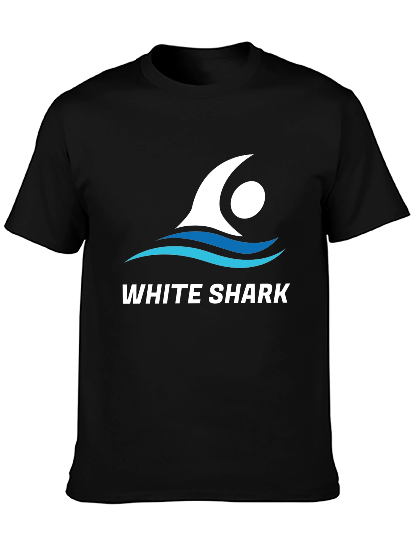 White Shark Graphic Tee - Stylish Crew Neck T-Shirt