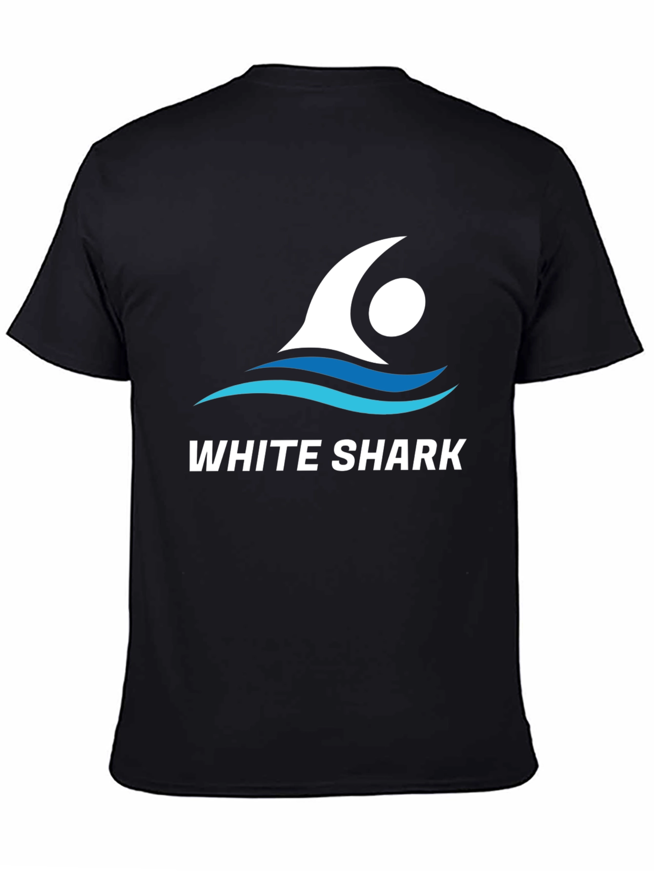 White Shark Graphic Tee - Stylish Crew Neck T-Shirt