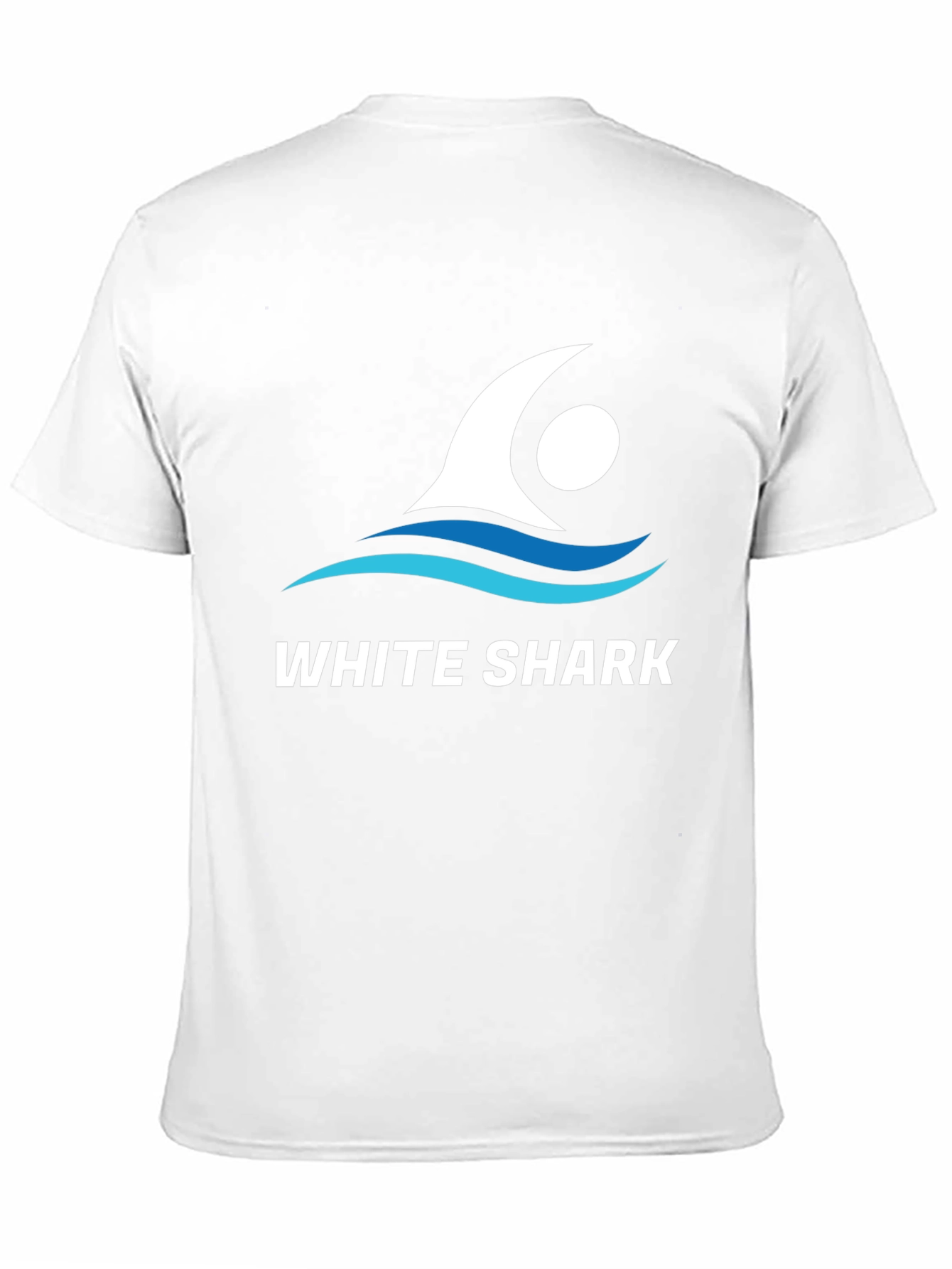 White Shark Graphic Tee - Stylish Crew Neck T-Shirt