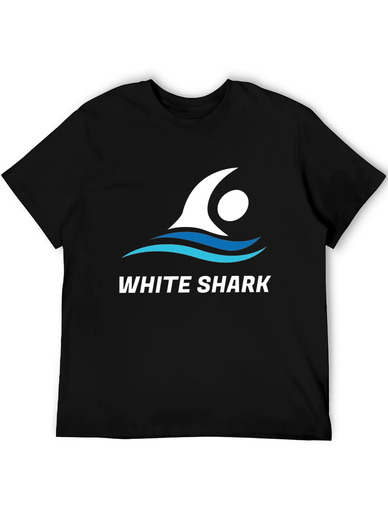White Shark Graphic Tee - Stylish Crew Neck T-Shirt