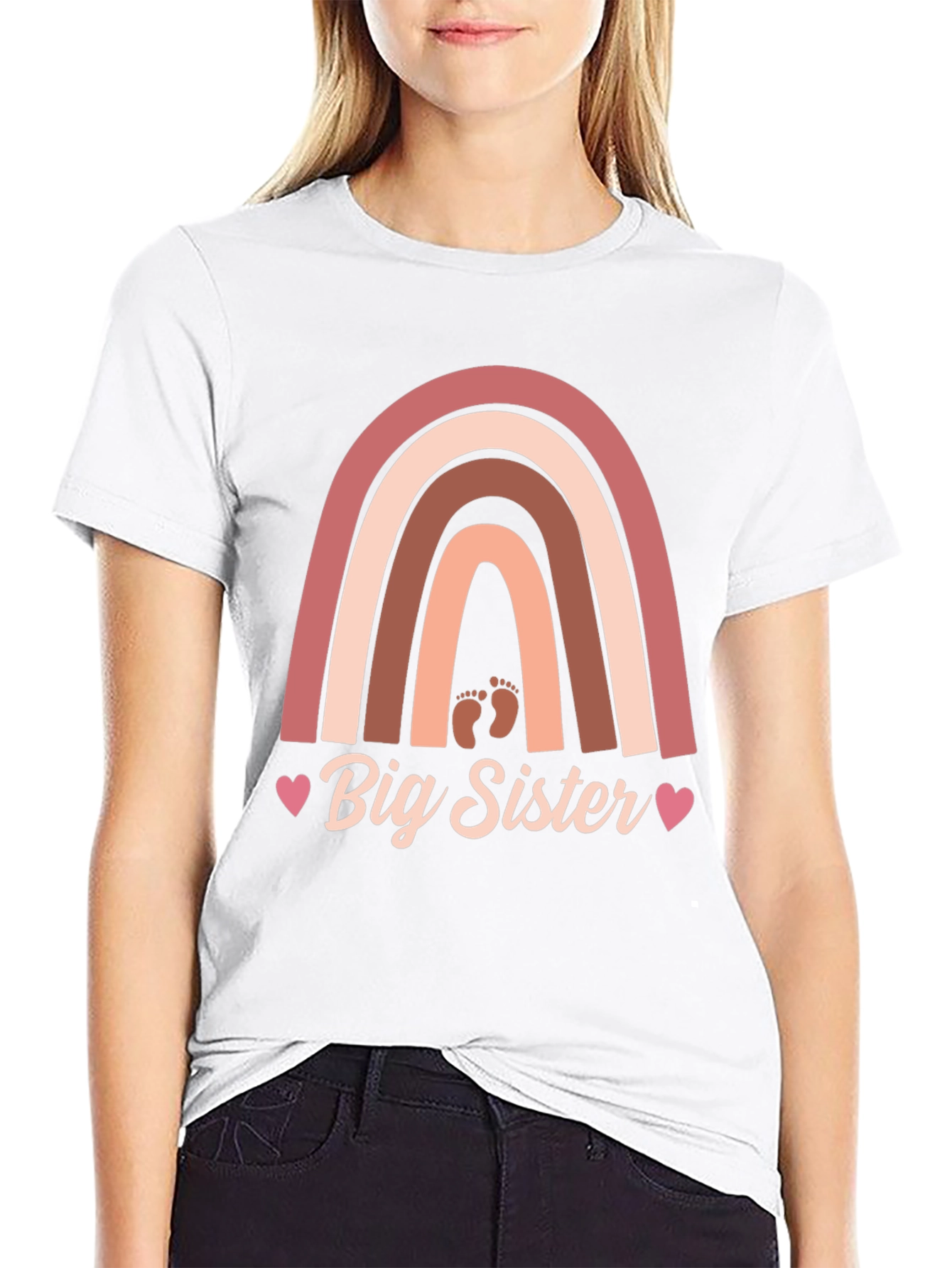 Big Sister Rainbow Graphic Tee