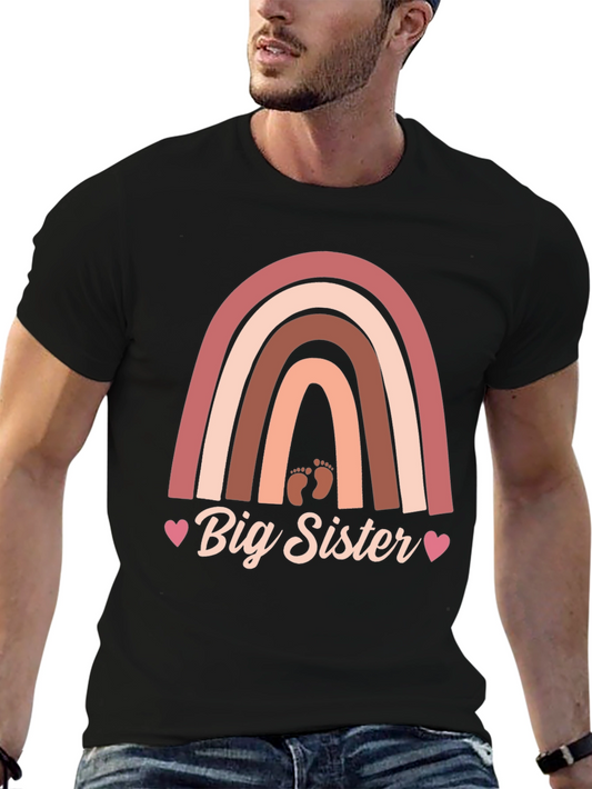Big Sister Rainbow Graphic Tee