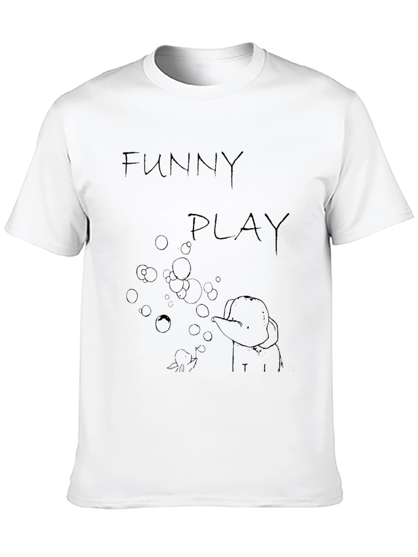 Funny Play Graphic T-Shirt - Black Casual Tee