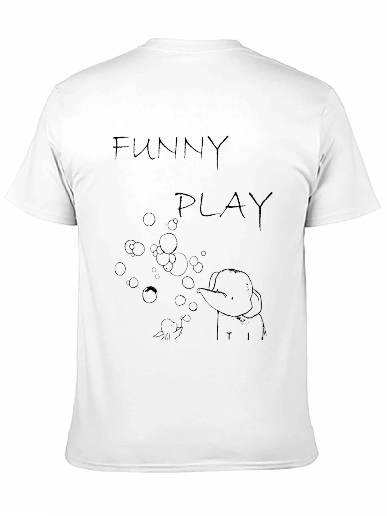 Funny Play Graphic T-Shirt - Black Casual Tee